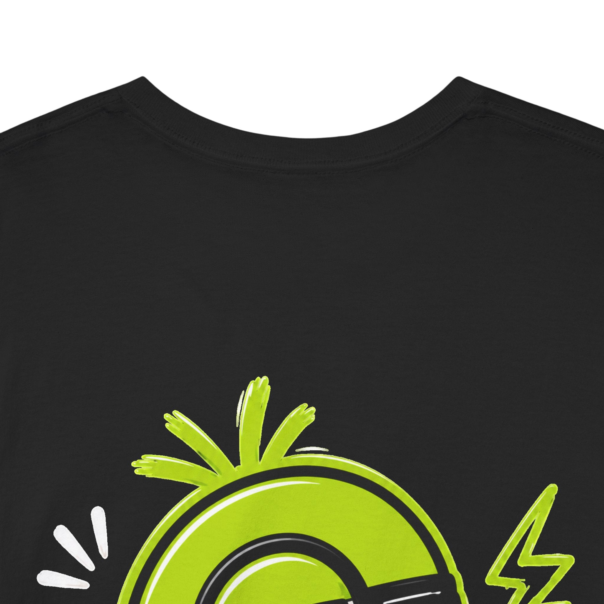Juicy Graffiti Tee — Neon Green Street Art Graphic T-Shirt