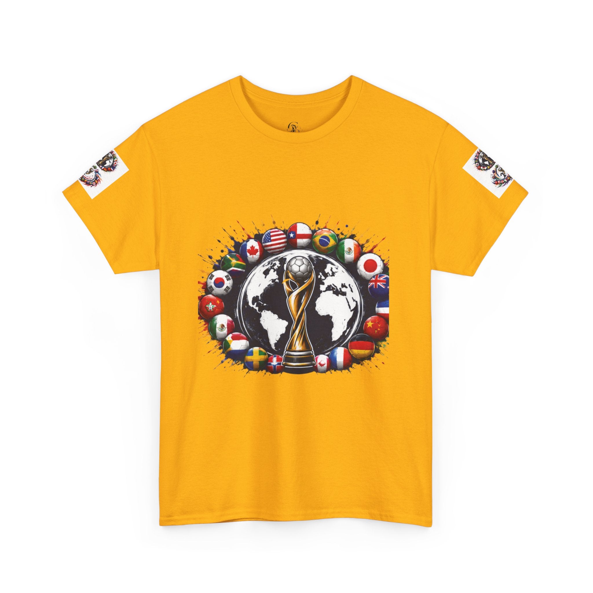 World Cup Trophy Tee — International Soccer Flags Graphic T-Shirt