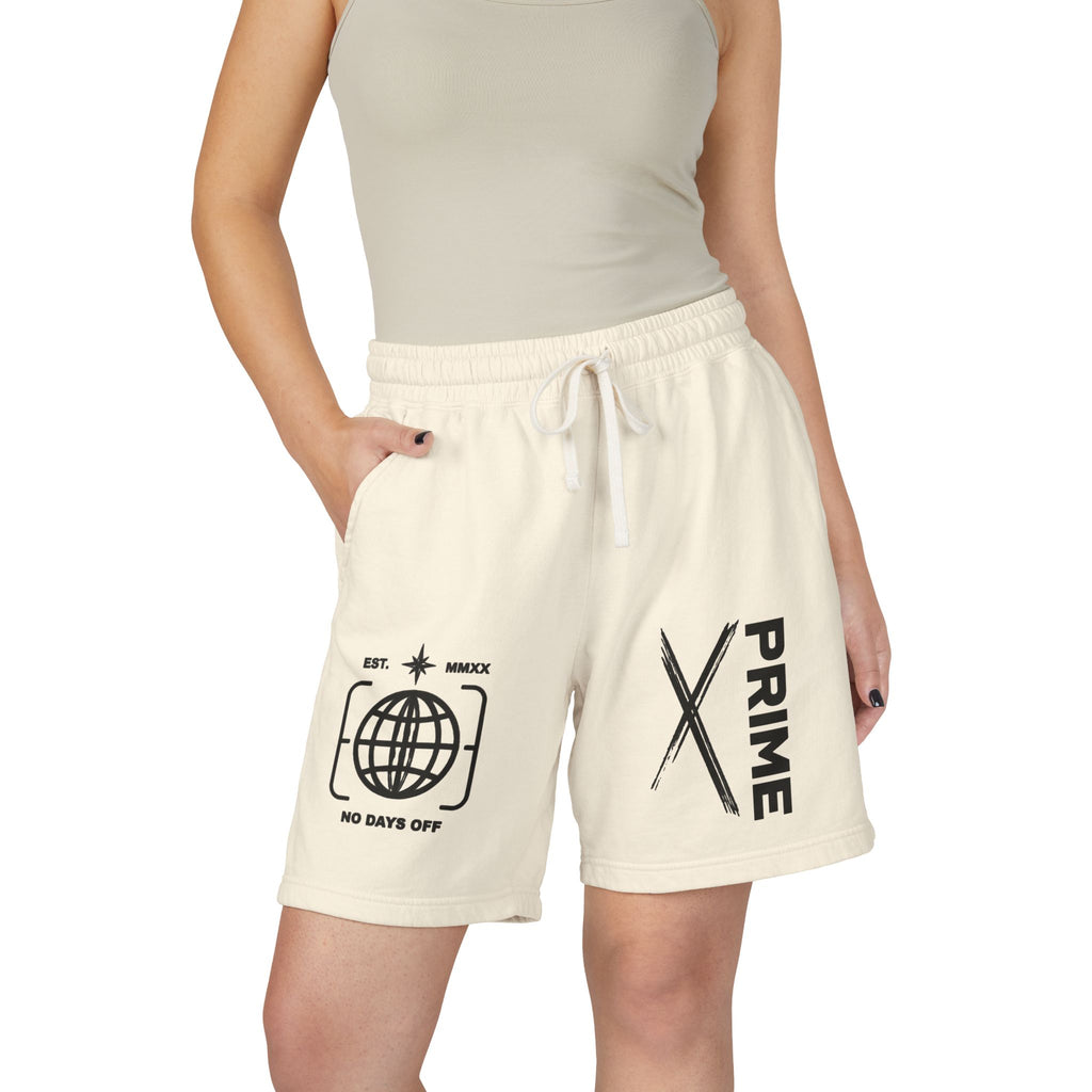 Sweat Shorts — 'Prime' Graphic Fleece Lounge Shorts