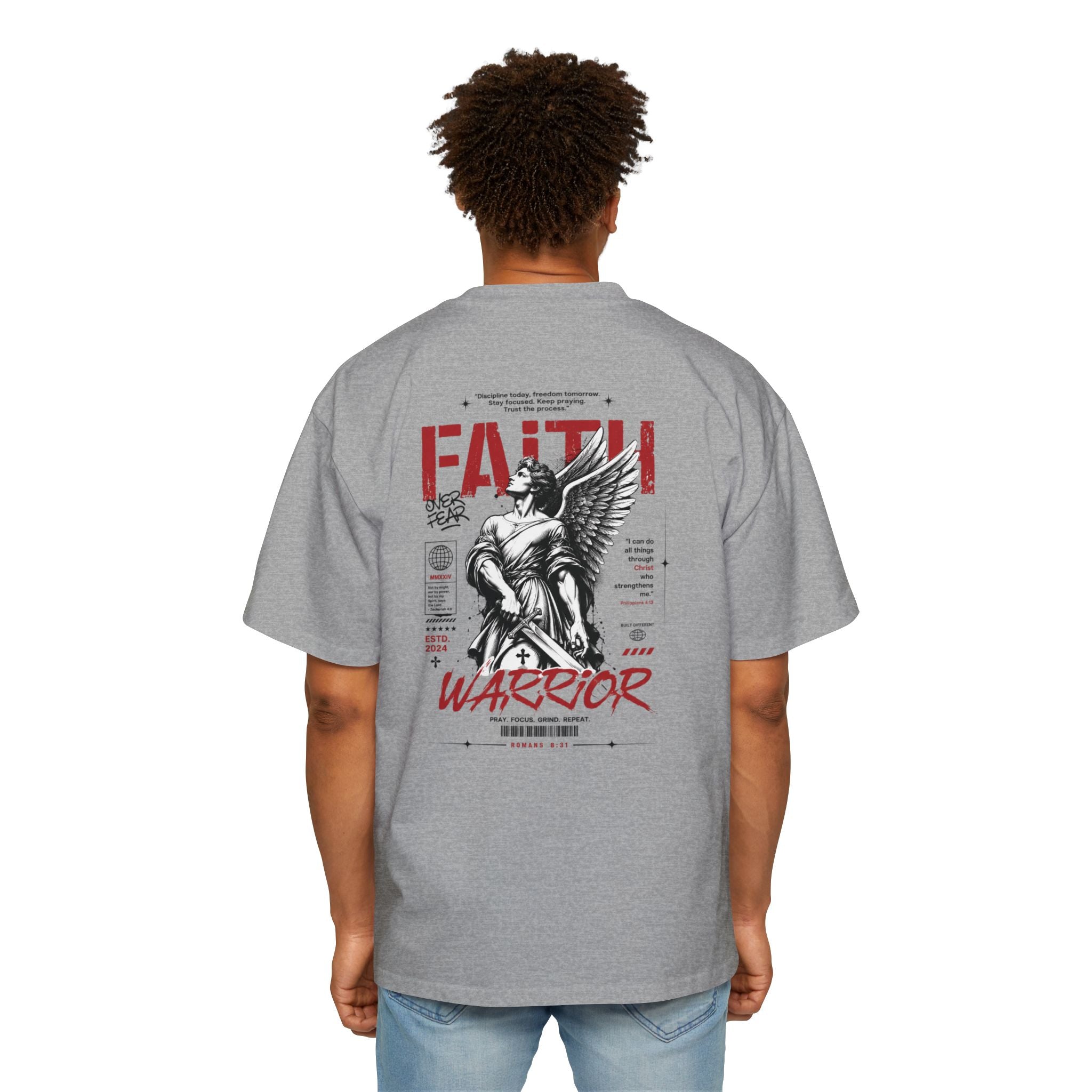 Faith Warrior T‑Shirt — “No Weapon Formed Against Me Shall Prosper” Inspirational Christian Tee