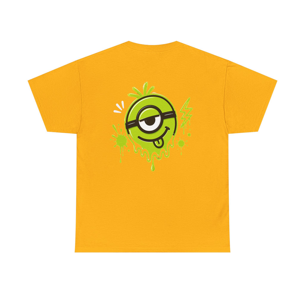 Juicy Graffiti Tee — Neon Green Street Art Graphic T-Shirt