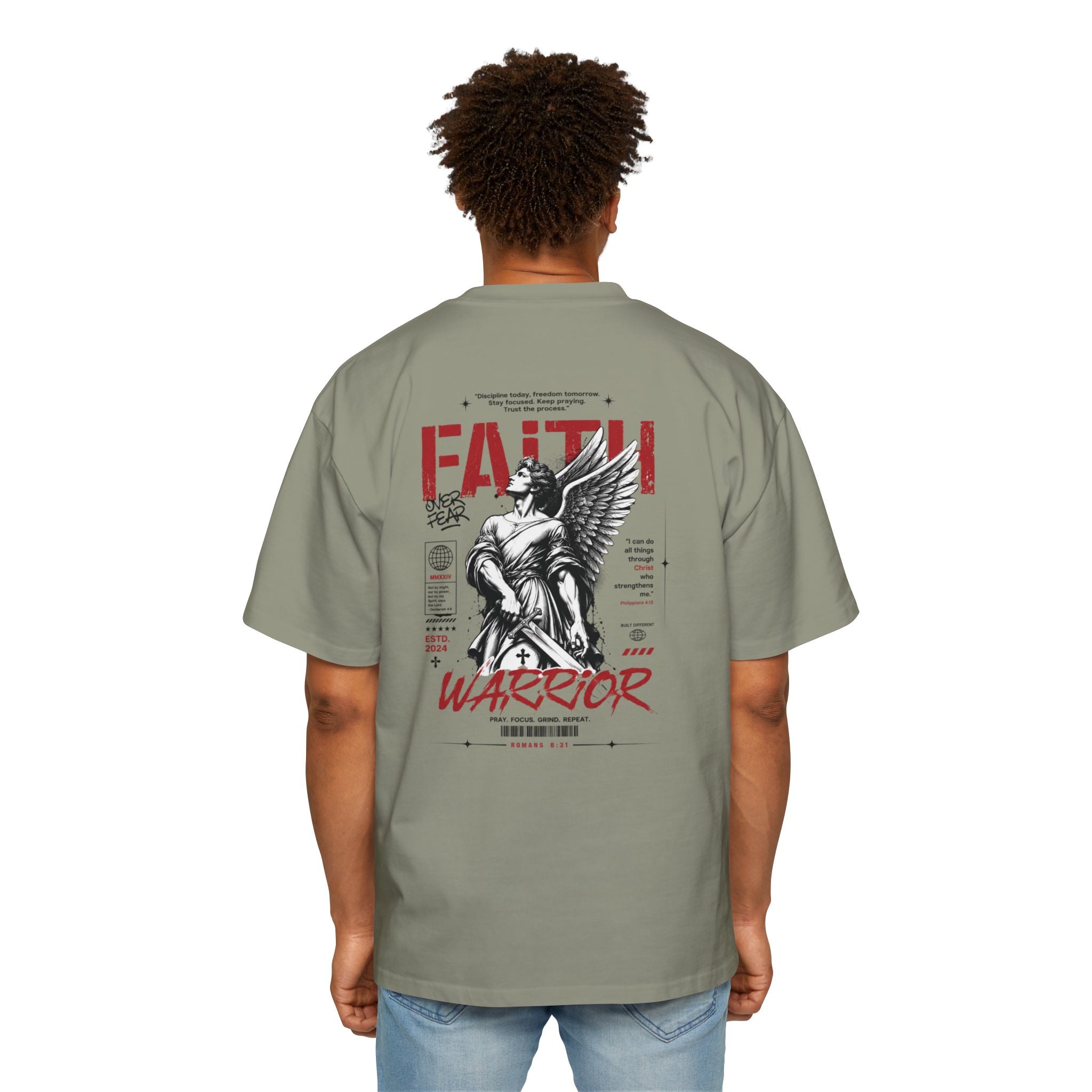 Faith Warrior T‑Shirt — “No Weapon Formed Against Me Shall Prosper” Inspirational Christian Tee