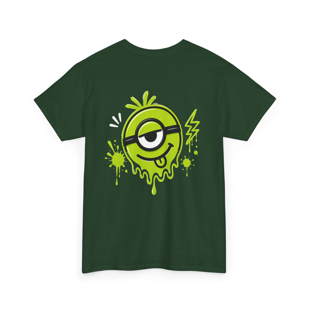 Juicy Graffiti Tee — Neon Green Street Art Graphic T-Shirt