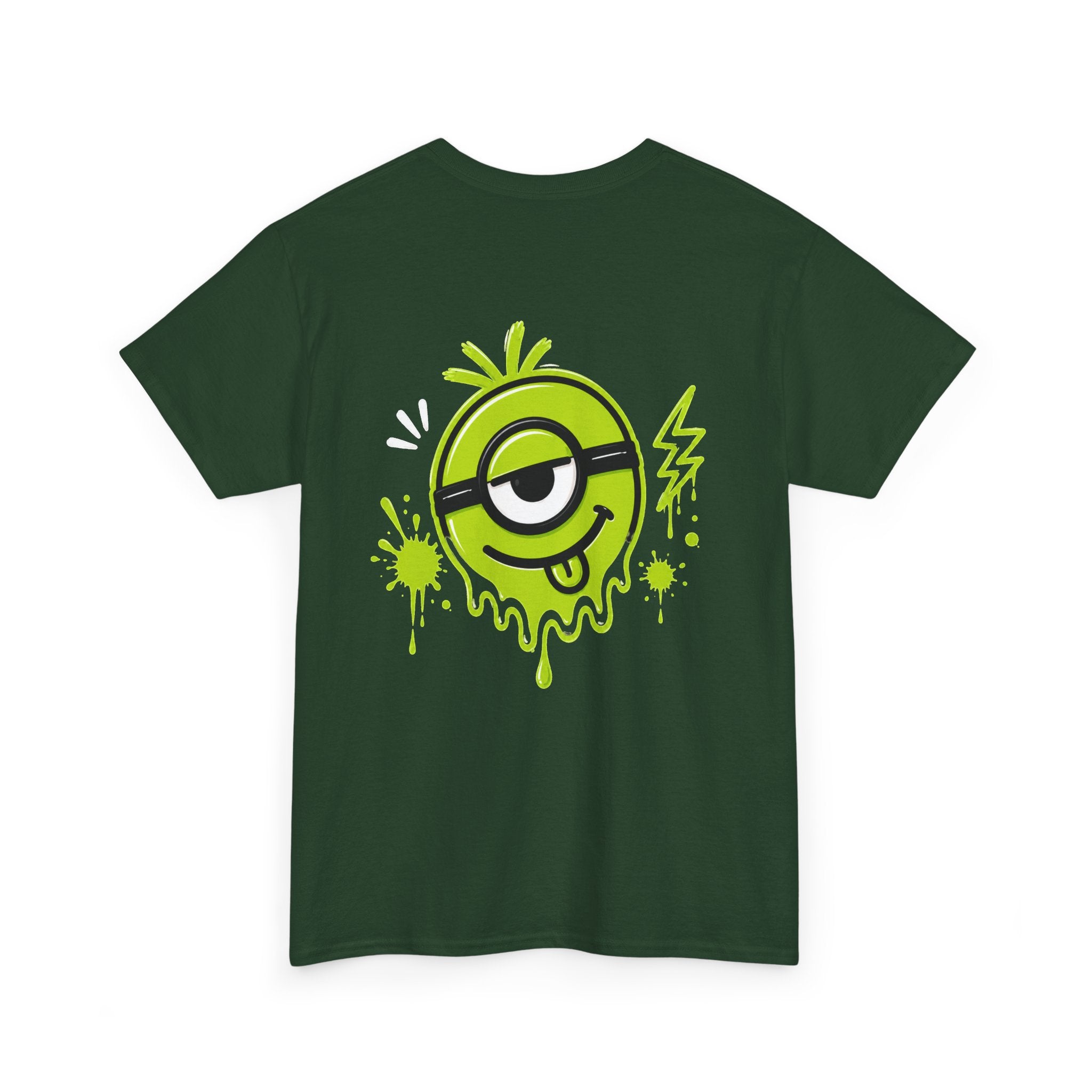 Juicy Graffiti Tee — Neon Green Street Art Graphic T-Shirt