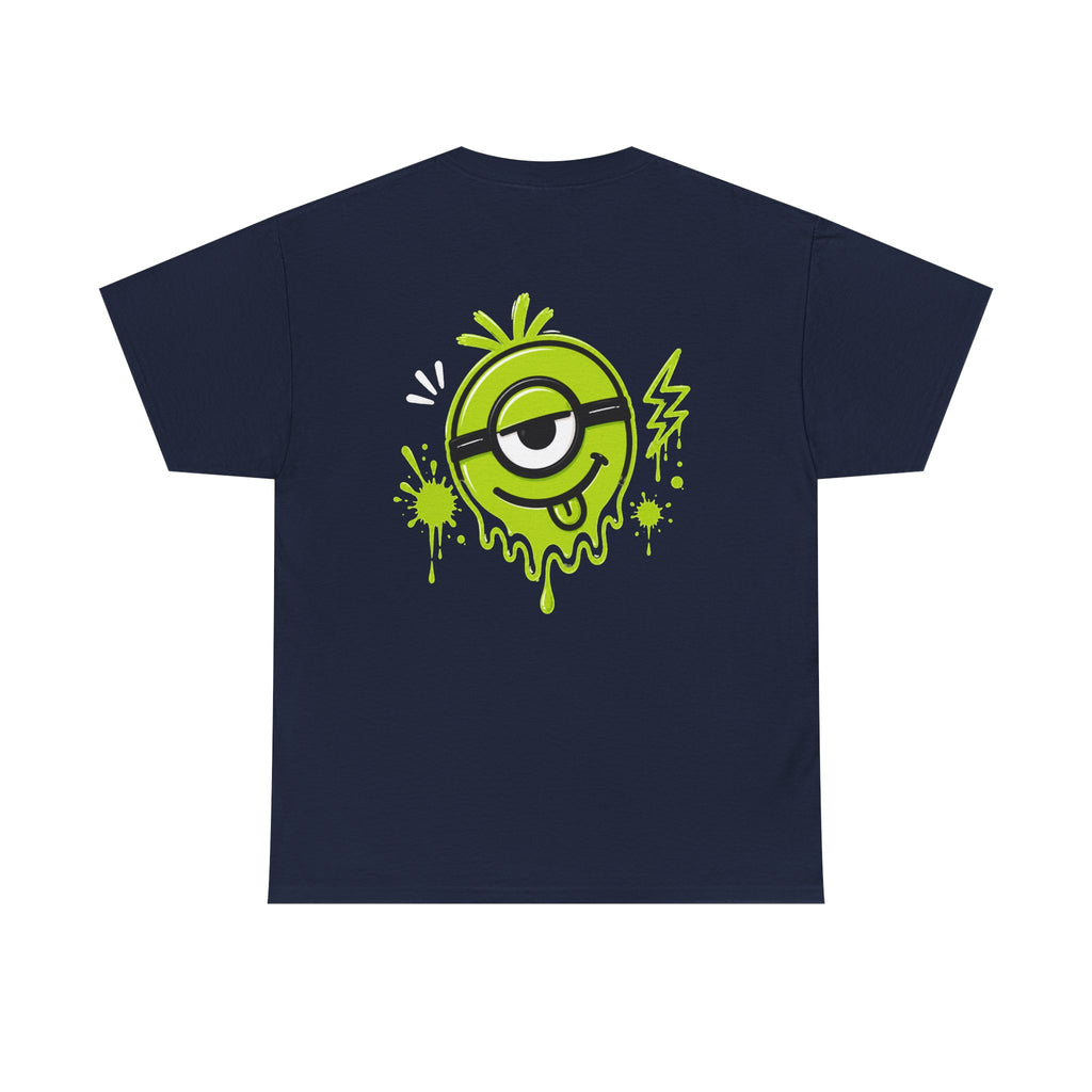 Juicy Graffiti Tee — Neon Green Street Art Graphic T-Shirt