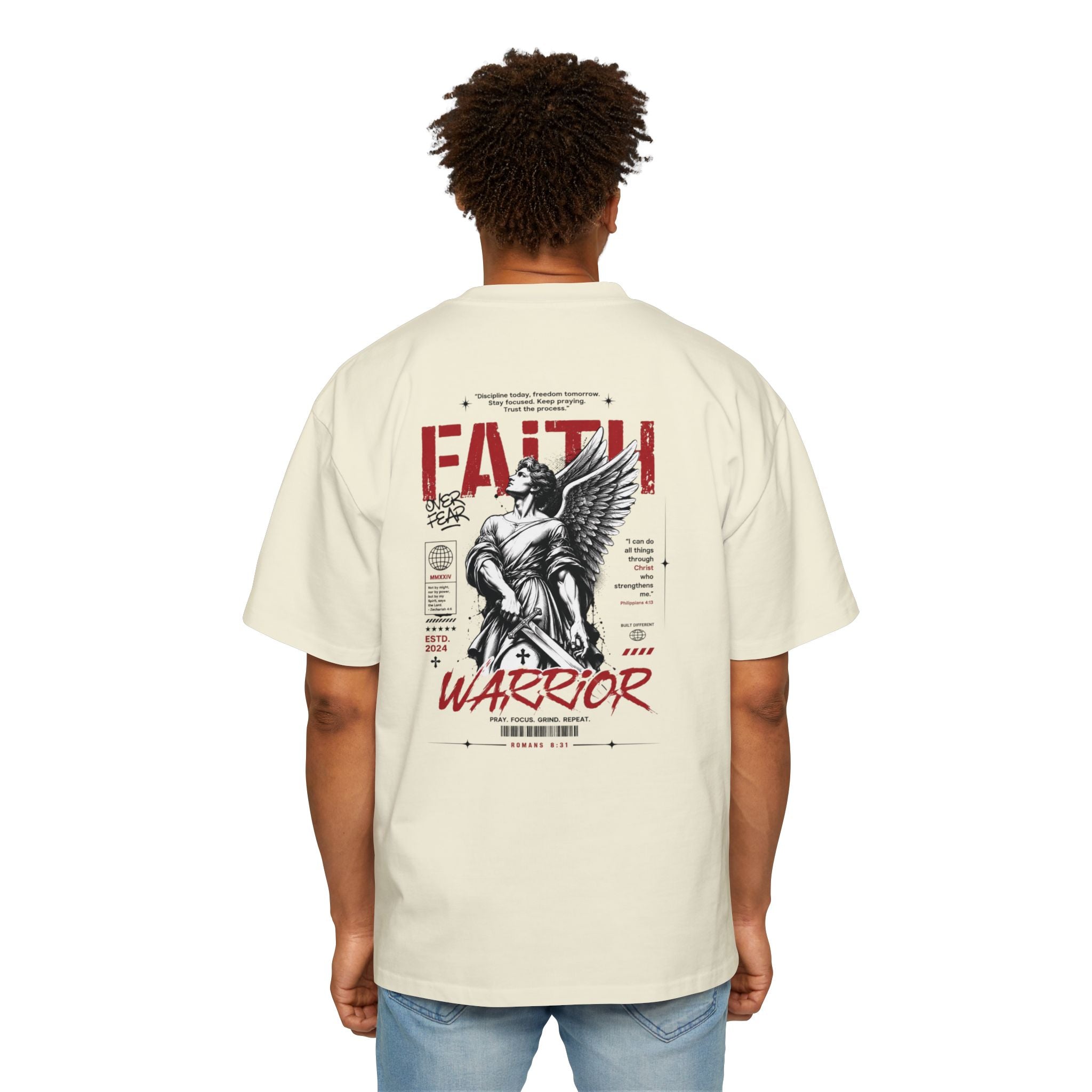 Faith Warrior T‑Shirt — “No Weapon Formed Against Me Shall Prosper” Inspirational Christian Tee