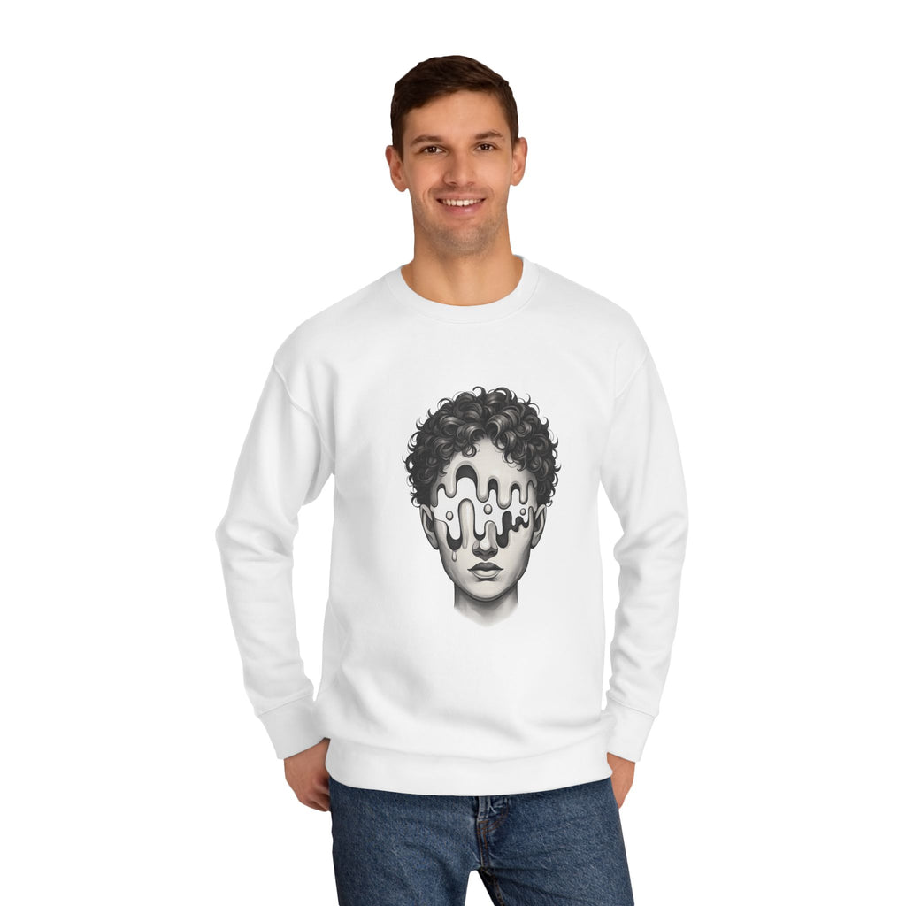 Strategist Crewneck Sweatshirt — Retro Classical Bust Graphic with 'The Strategist' Text