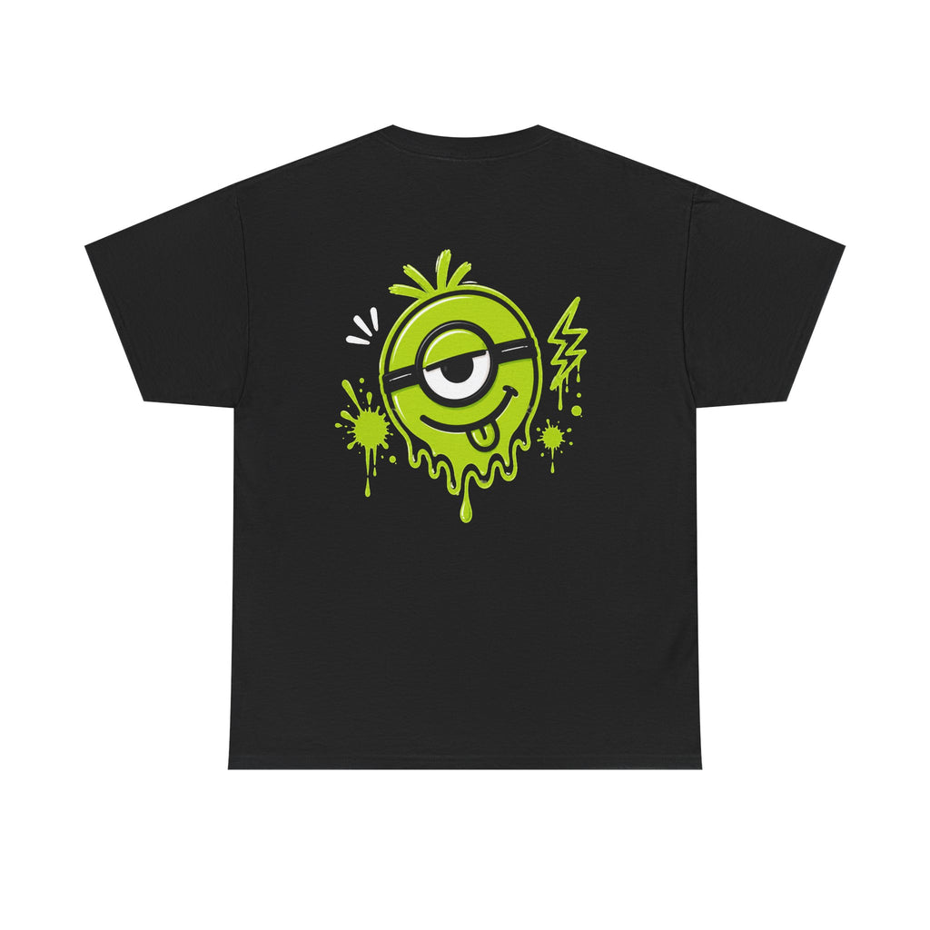 Juicy Graffiti Tee — Neon Green Street Art Graphic T-Shirt