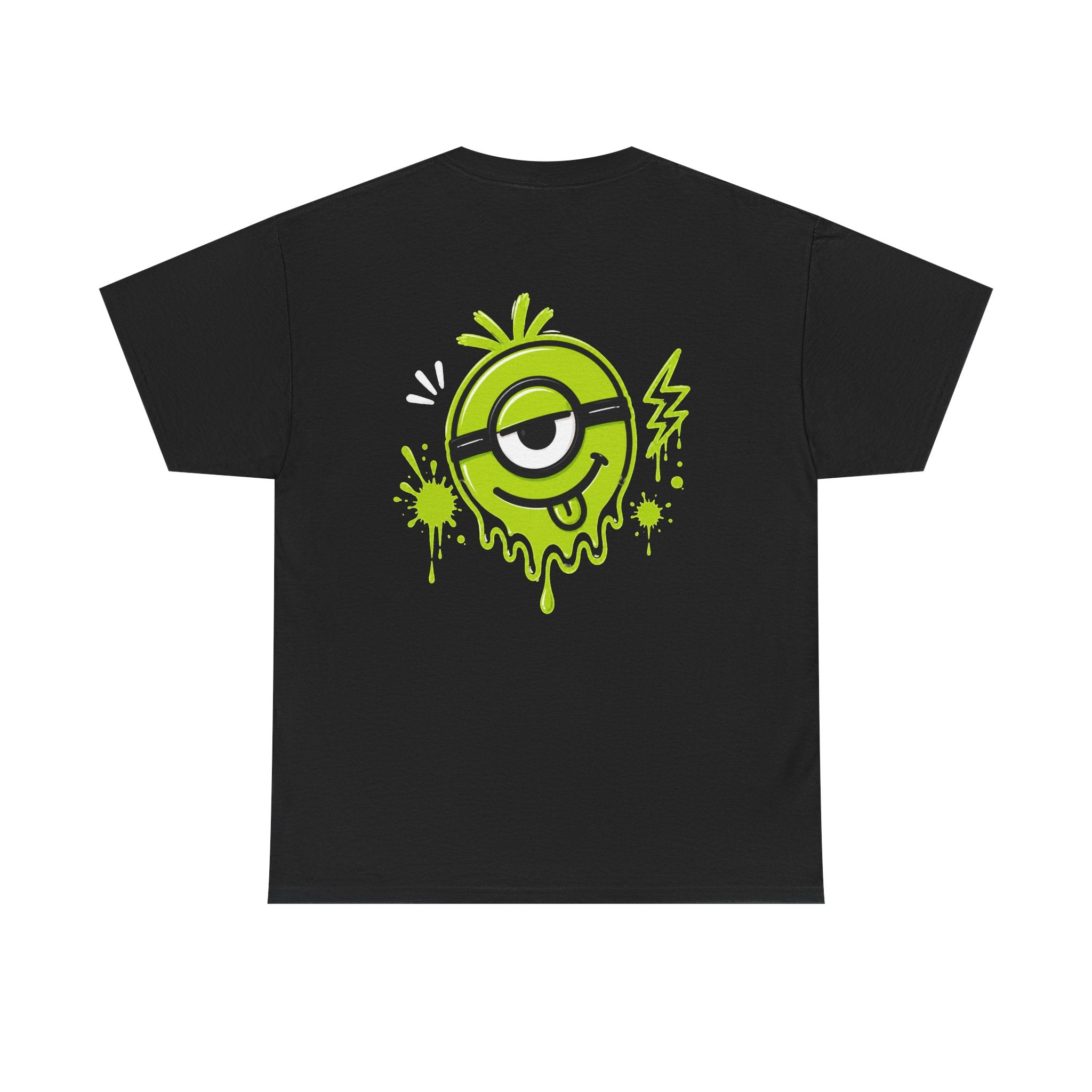 Juicy Graffiti Tee — Neon Green Street Art Graphic T-Shirt