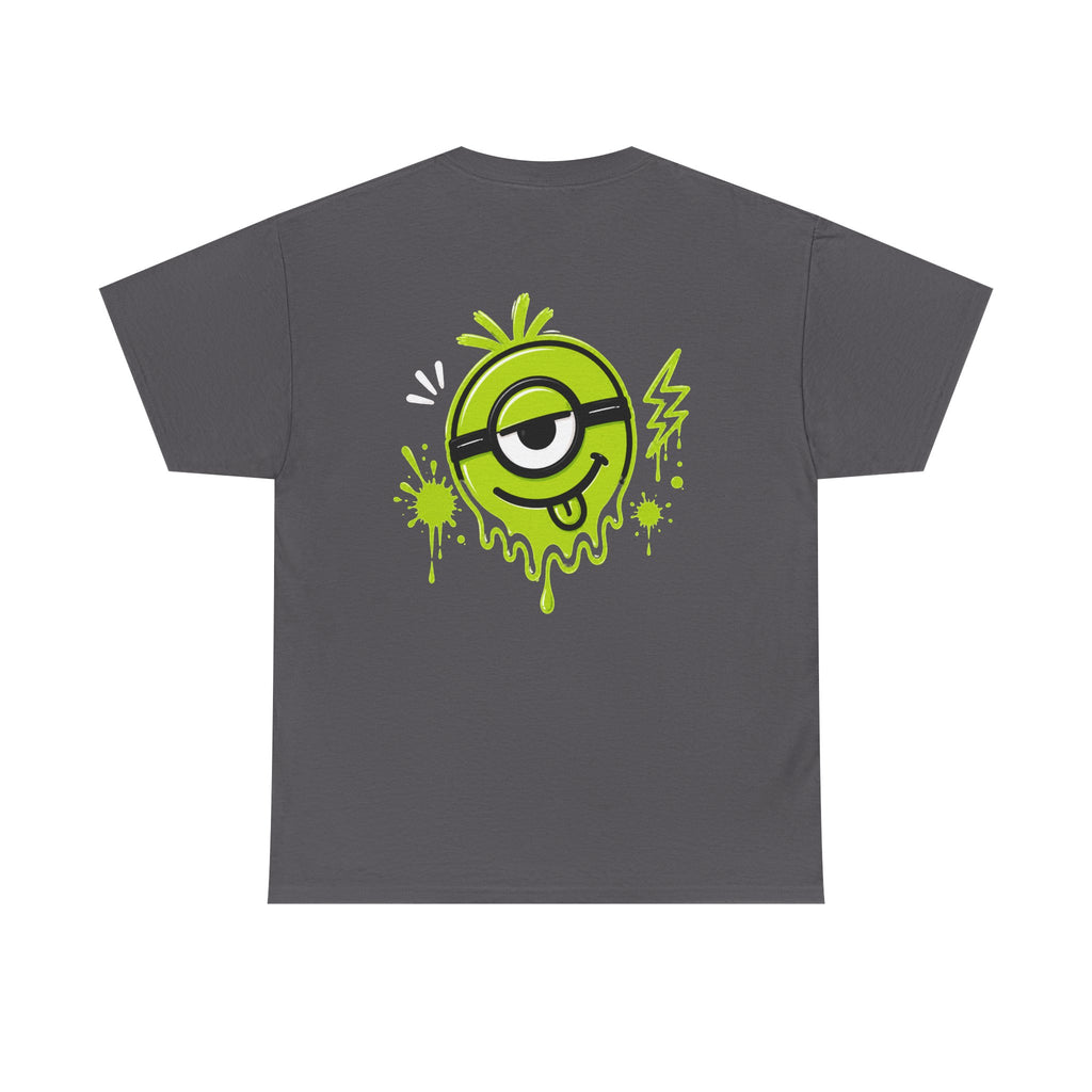 Juicy Graffiti Tee — Neon Green Street Art Graphic T-Shirt