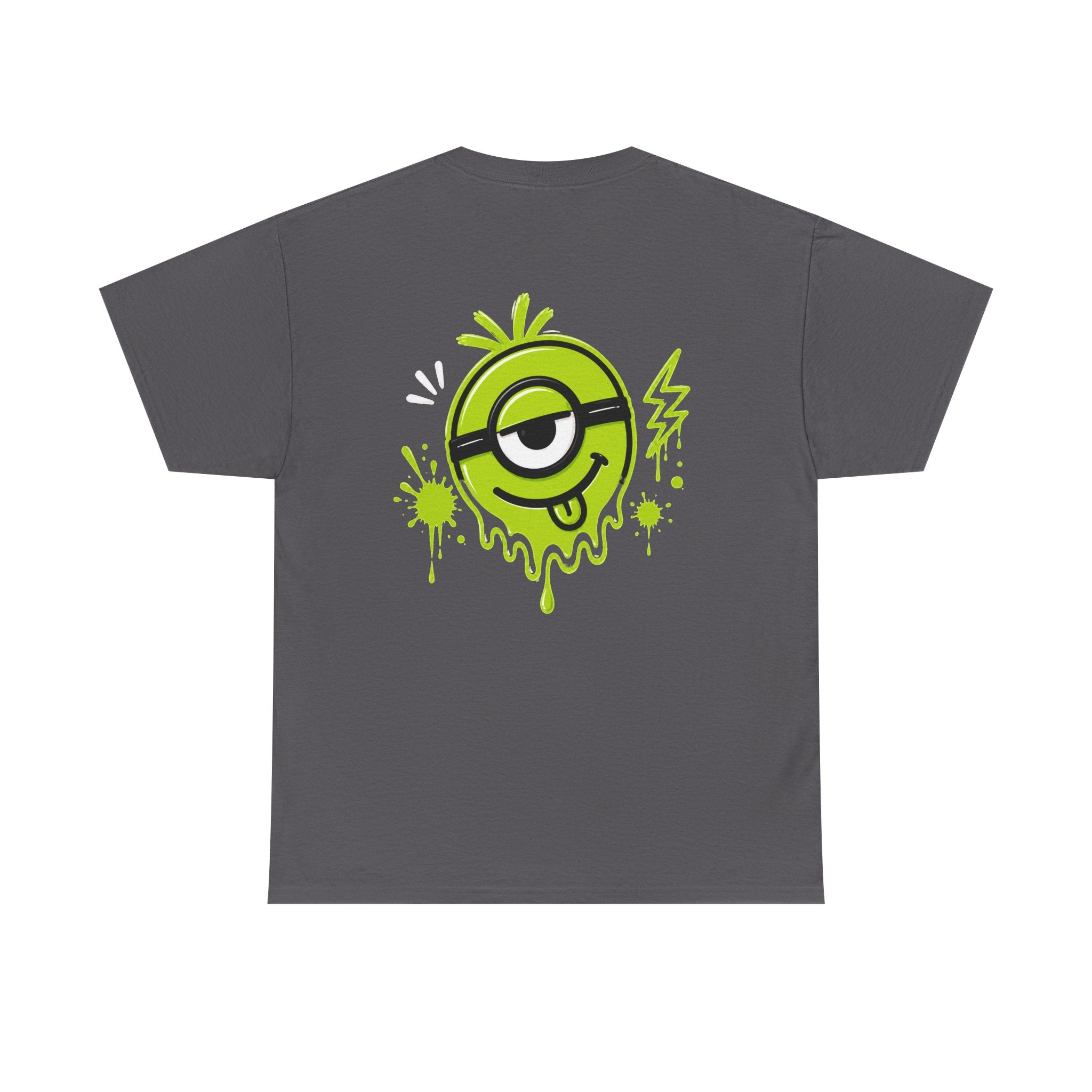 Juicy Graffiti Tee — Neon Green Street Art Graphic T-Shirt