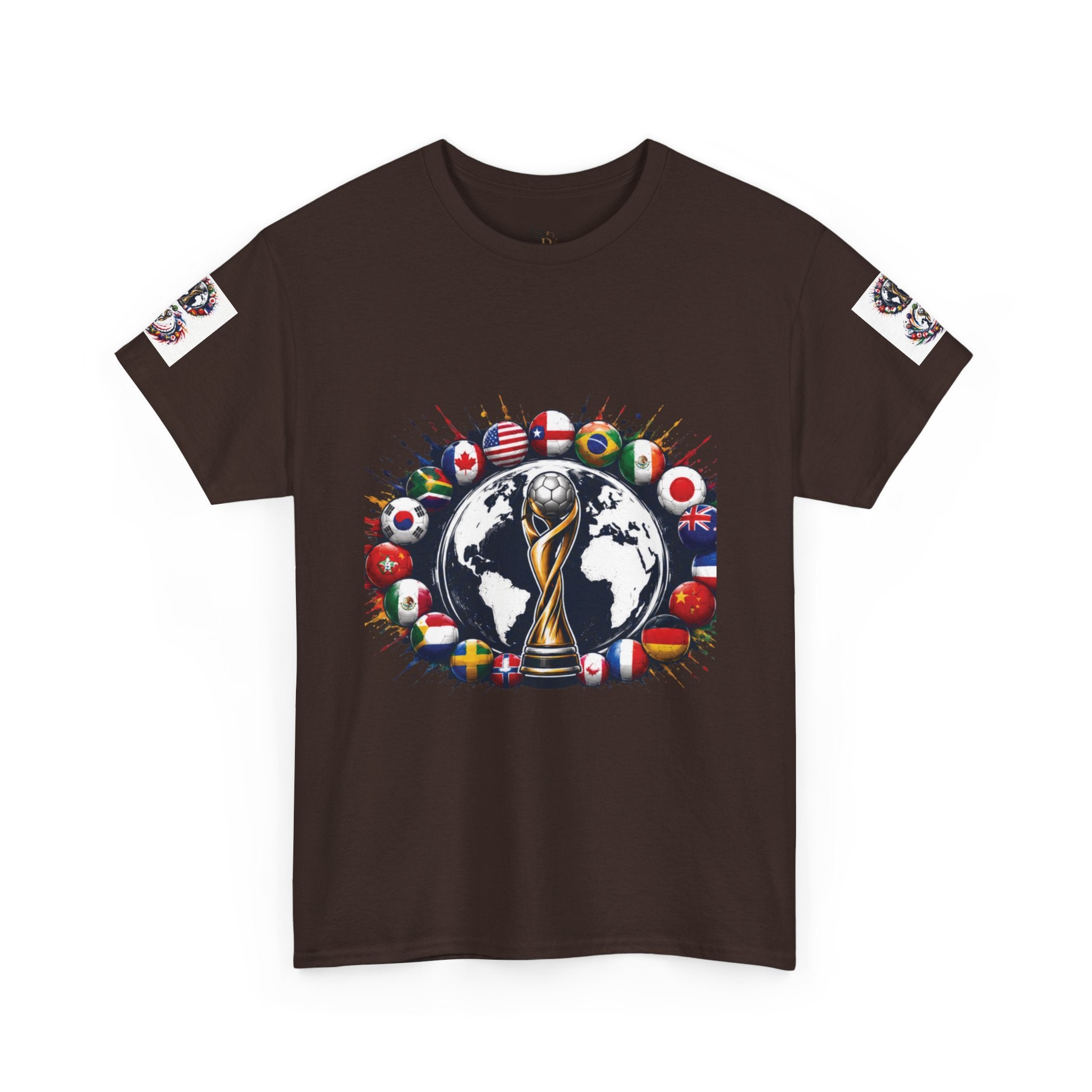 World Cup Trophy Tee — International Soccer Flags Graphic T-Shirt