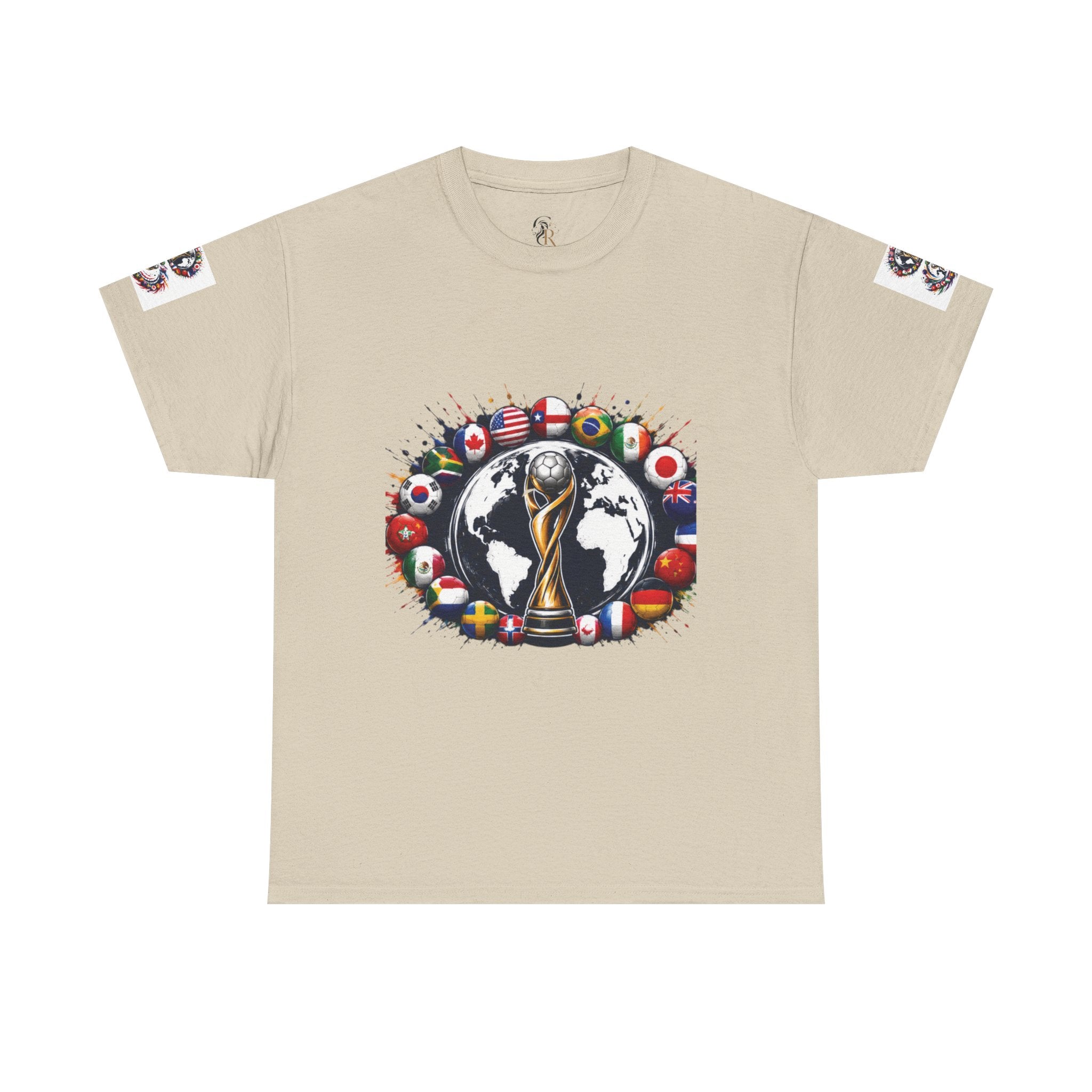 World Cup Trophy Tee — International Soccer Flags Graphic T-Shirt