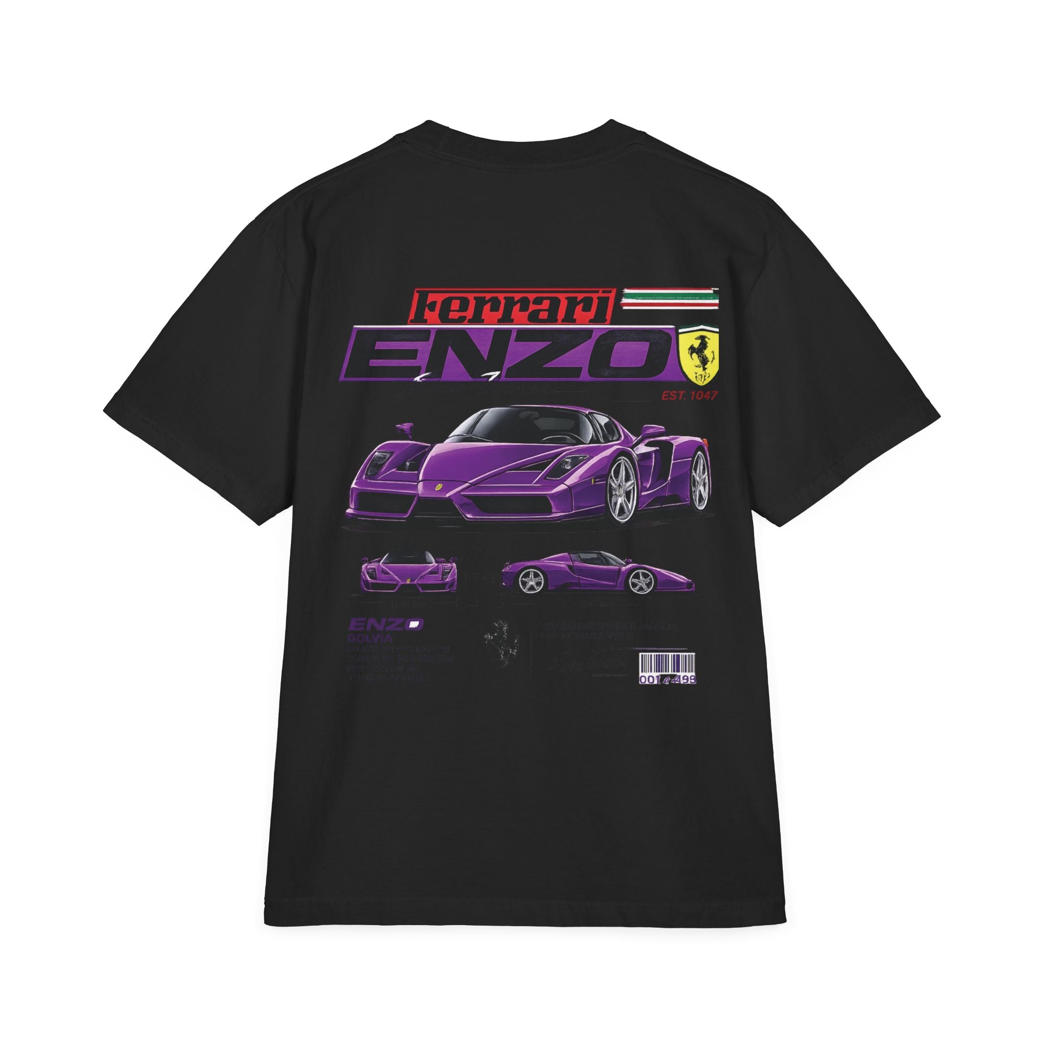 Graphic Tee — Purple Streetwear Car & Character Design