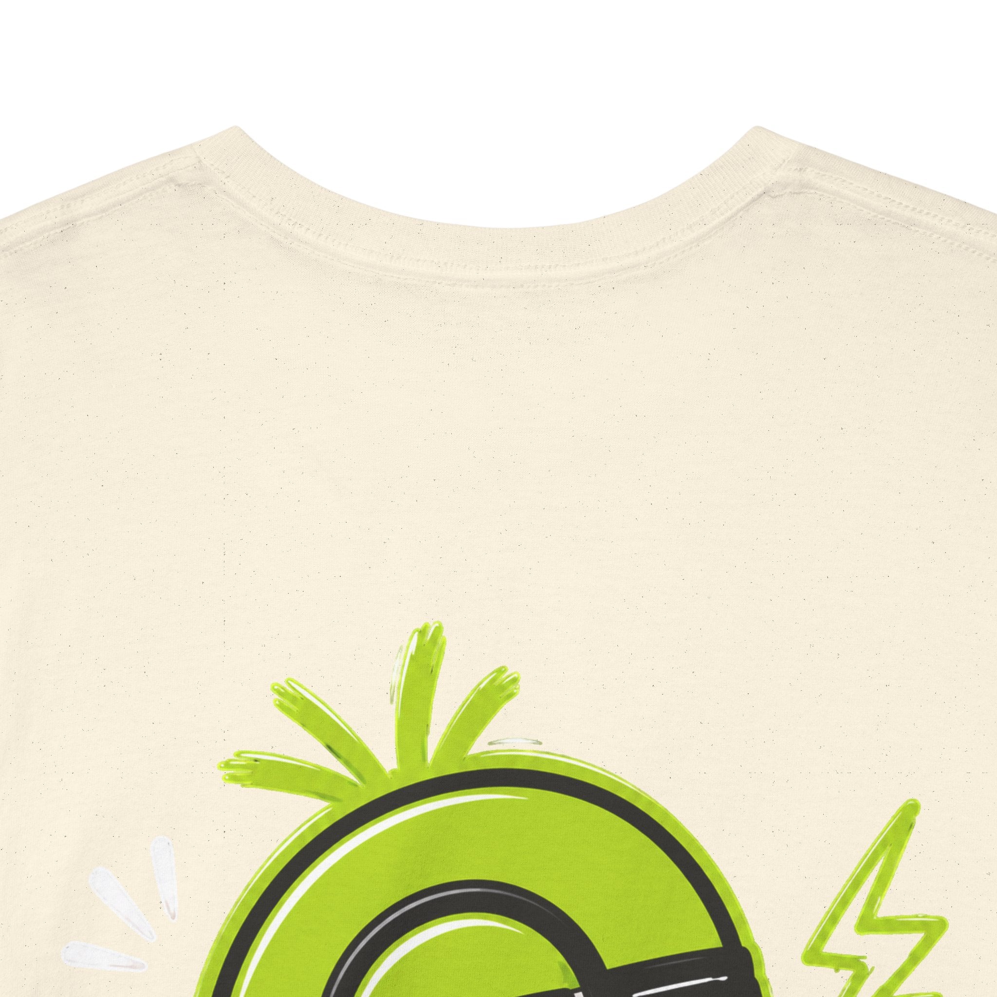 Juicy Graffiti Tee — Neon Green Street Art Graphic T-Shirt