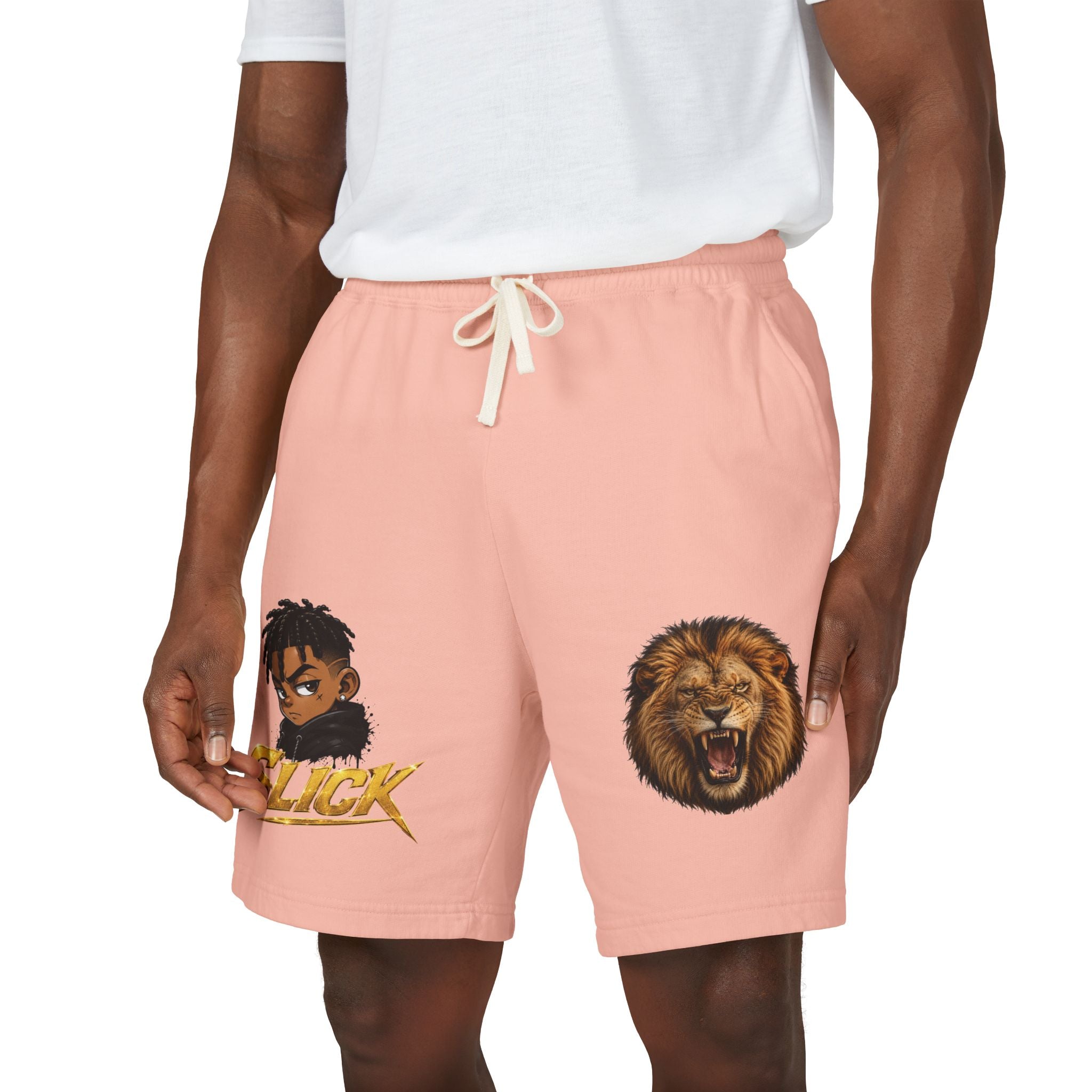 Lion & Slick Graphic Fleece Sweat Shorts