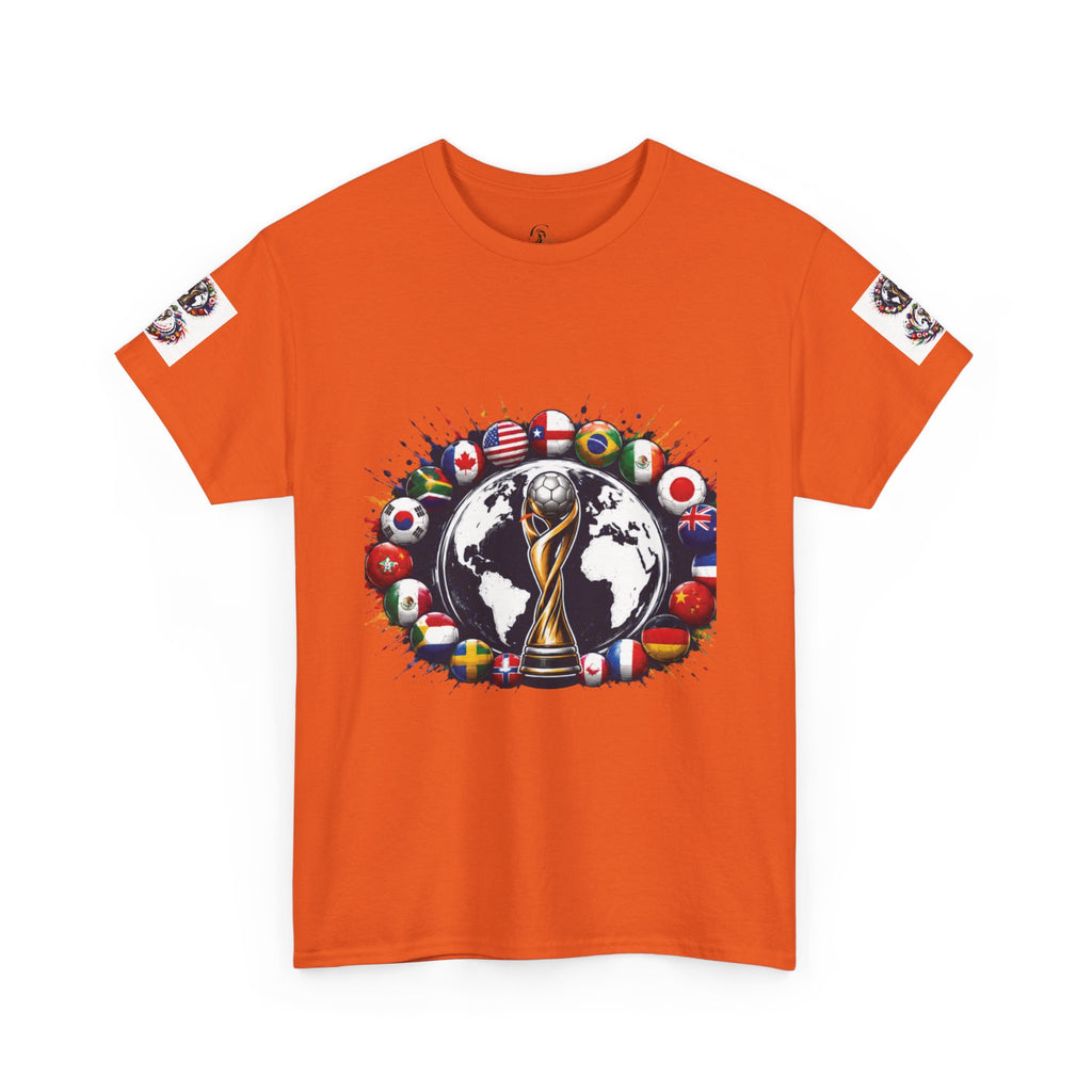 World Cup Trophy Tee — International Soccer Flags Graphic T-Shirt