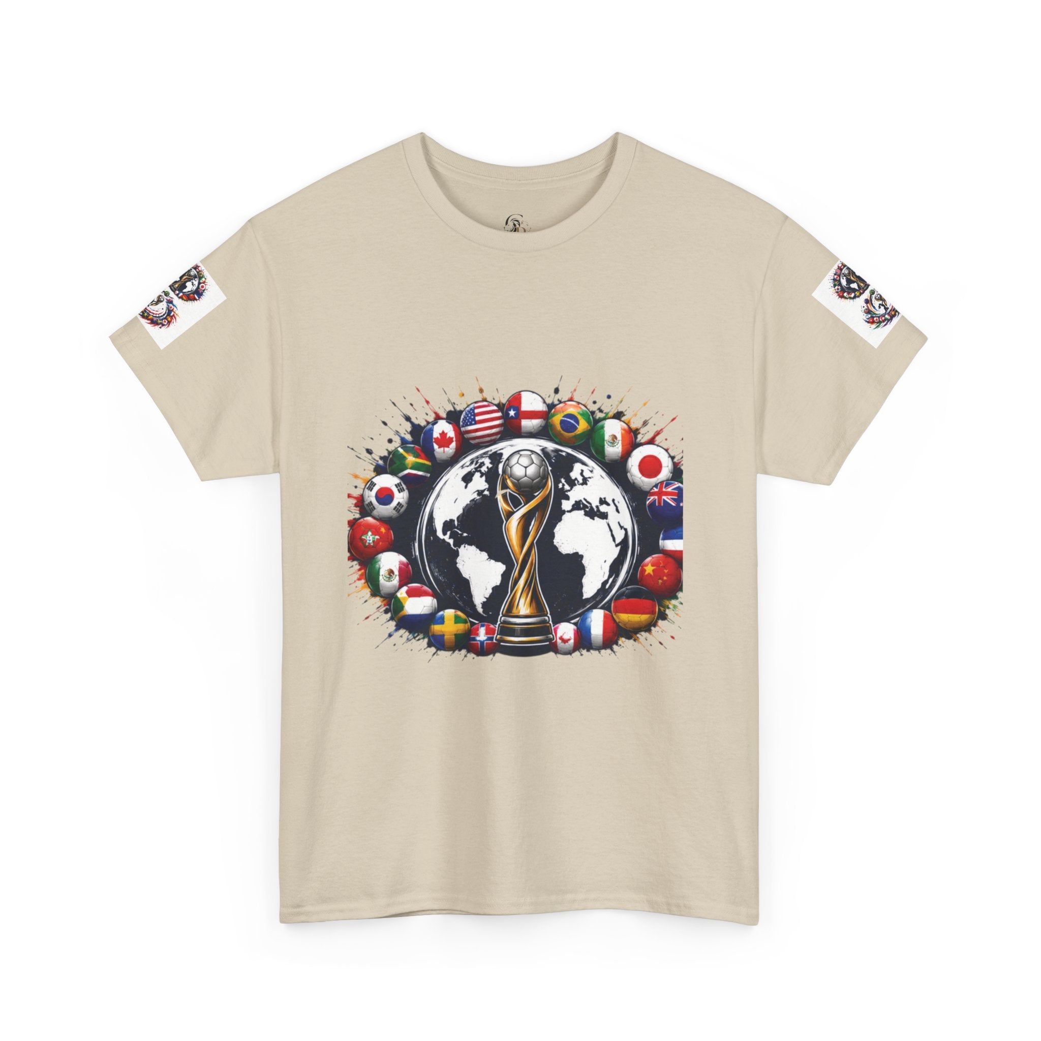 World Cup Trophy Tee — International Soccer Flags Graphic T-Shirt