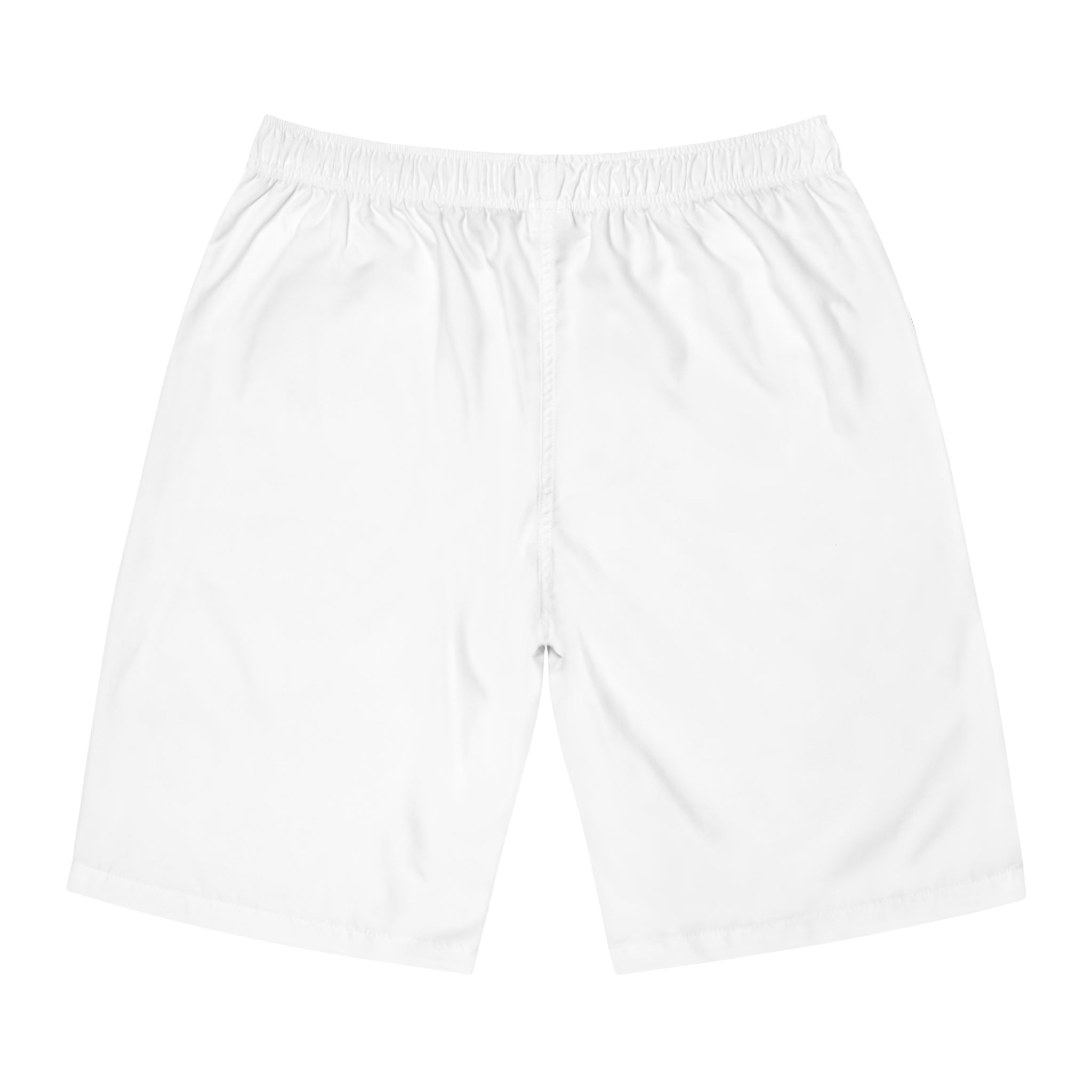 Blessed Flames Board Shorts — Religious Cross Graphic Swim Trunks
