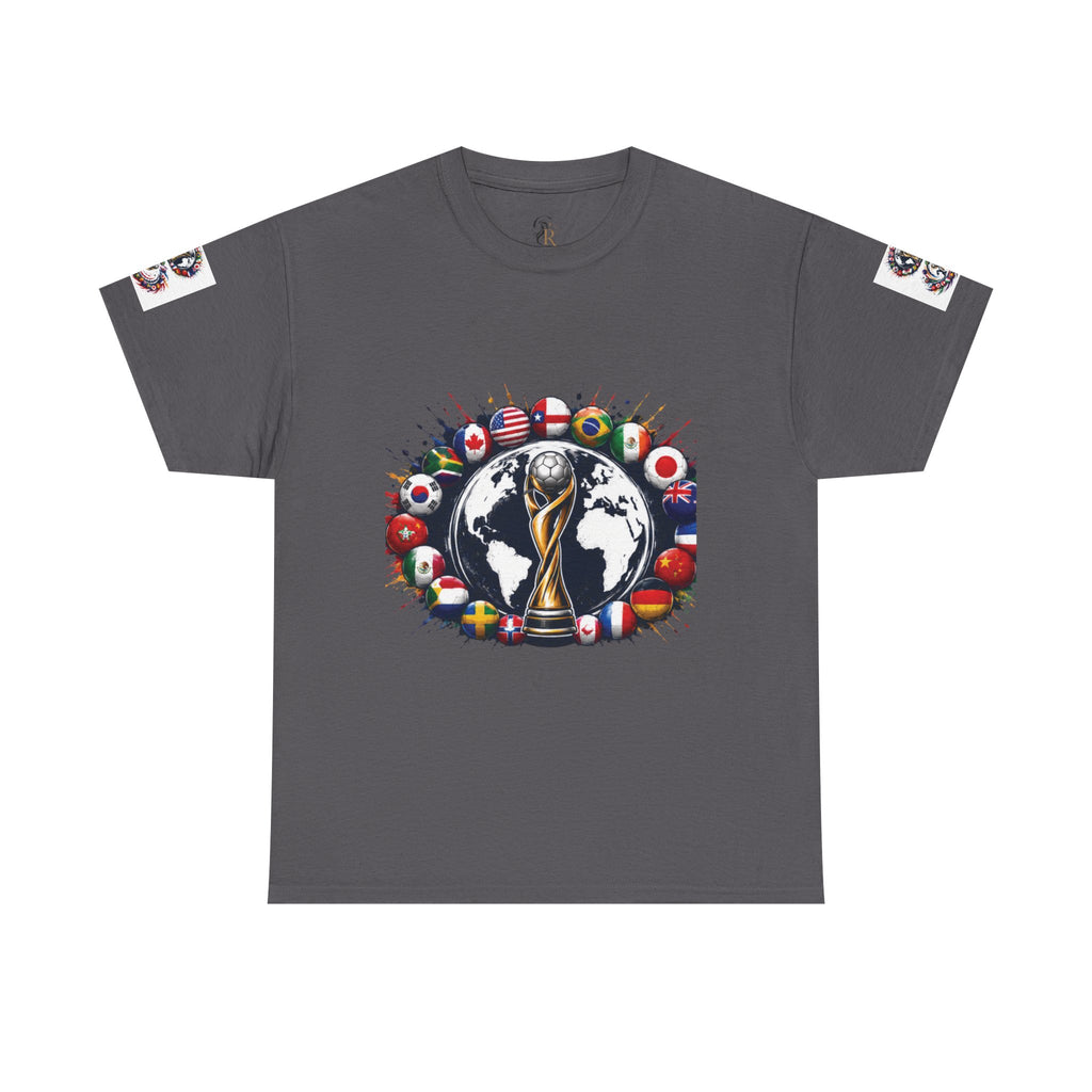 World Cup Trophy Tee — International Soccer Flags Graphic T-Shirt