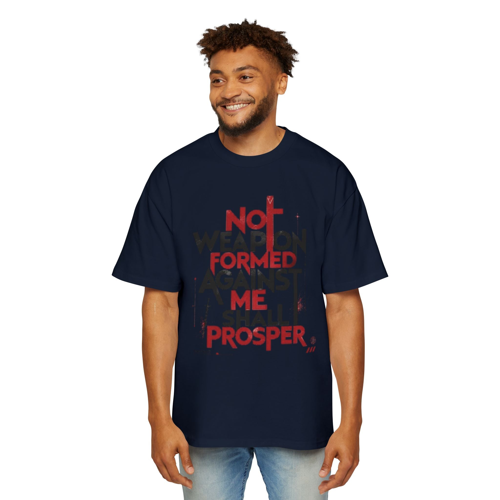 Faith Warrior T‑Shirt — “No Weapon Formed Against Me Shall Prosper” Inspirational Christian Tee