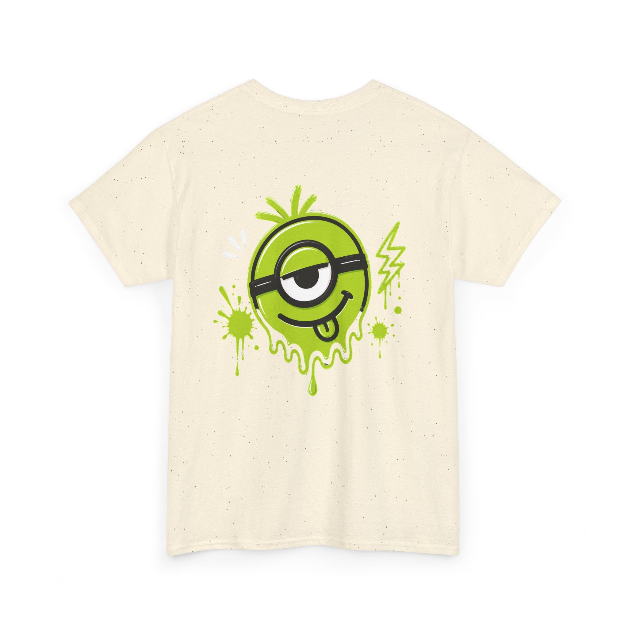 Juicy Graffiti Tee — Neon Green Street Art Graphic T-Shirt