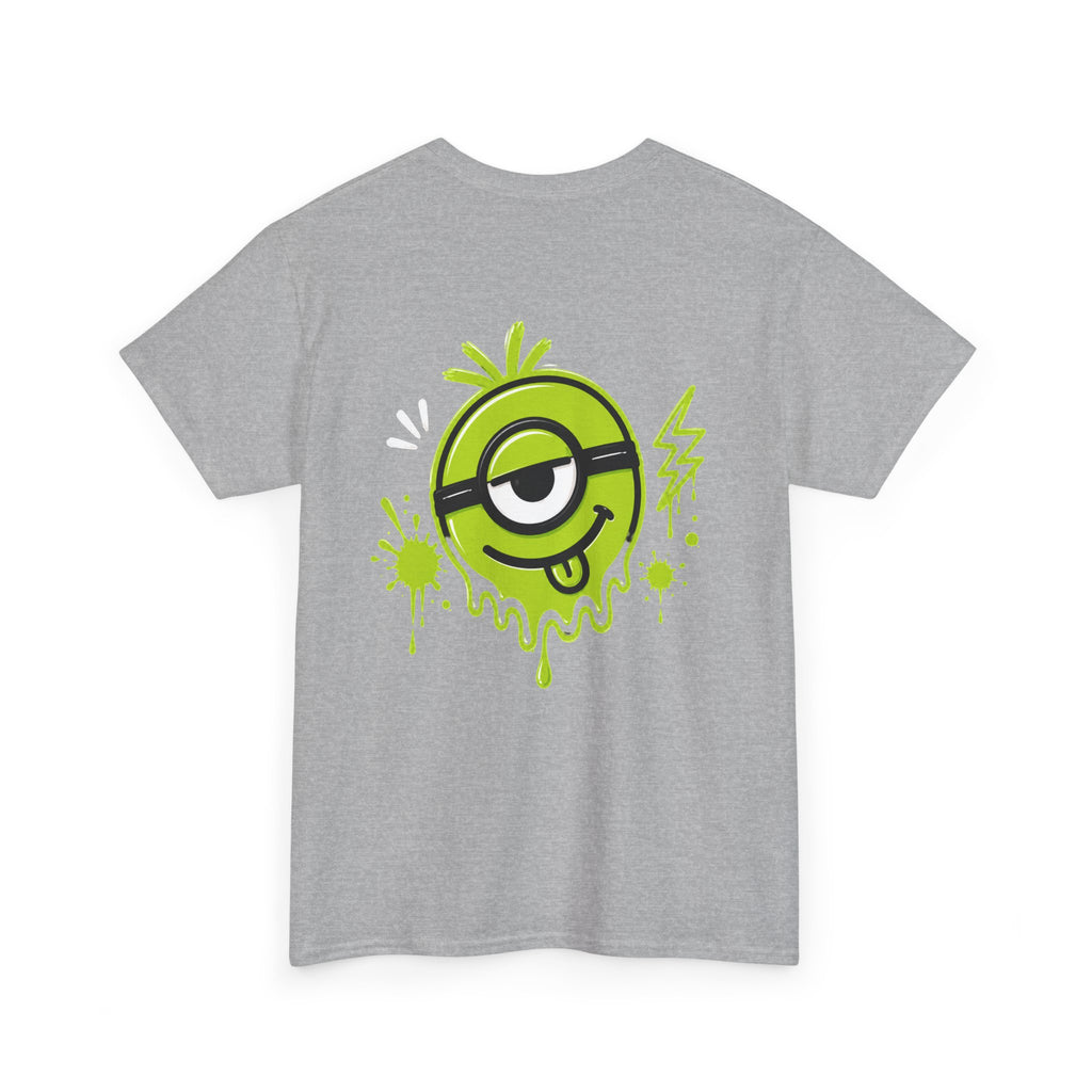 Juicy Graffiti Tee — Neon Green Street Art Graphic T-Shirt