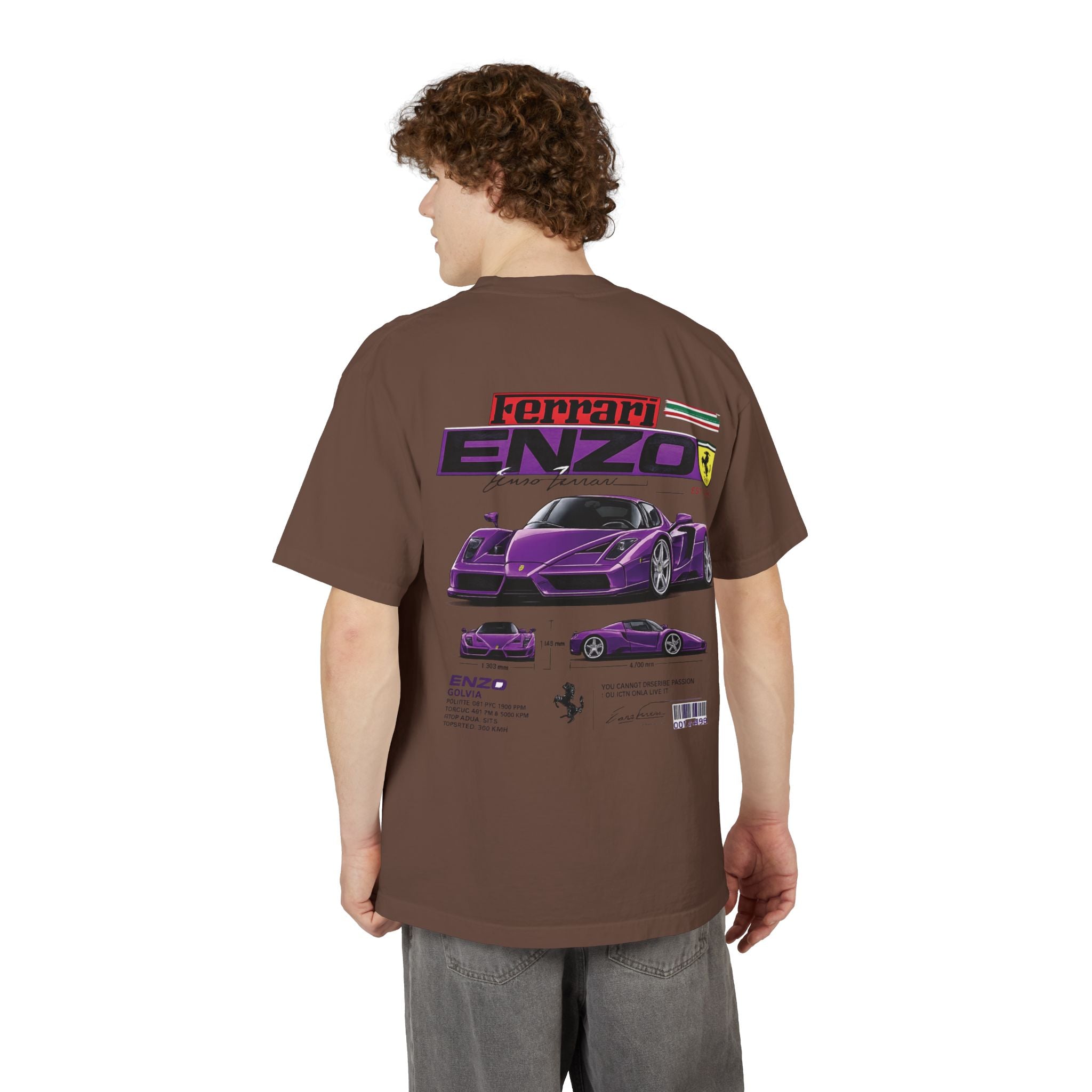 Graphic Tee — Purple Streetwear Car & Character Design