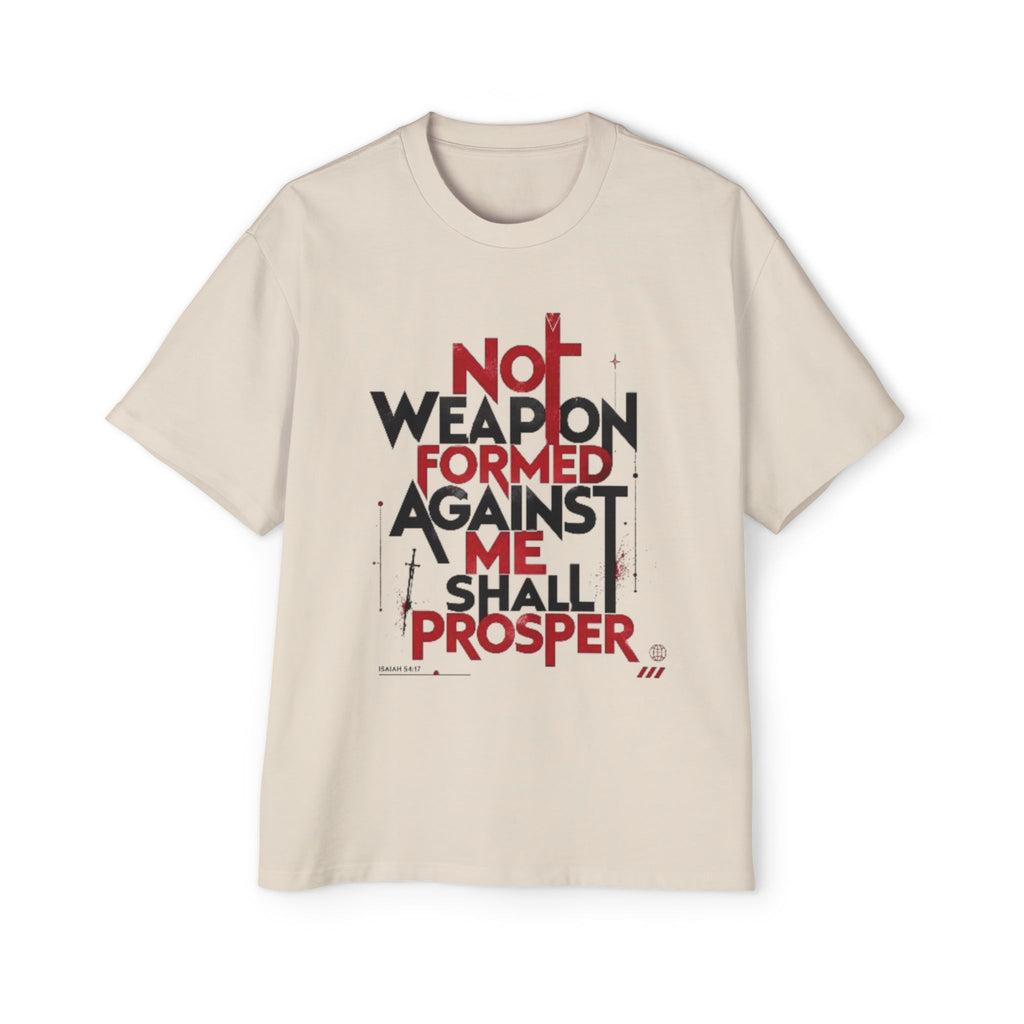 Faith Warrior T‑Shirt — “No Weapon Formed Against Me Shall Prosper” Inspirational Christian Tee