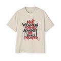 Faith Warrior T‑Shirt — “No Weapon Formed Against Me Shall Prosper” Inspirational Christian Tee