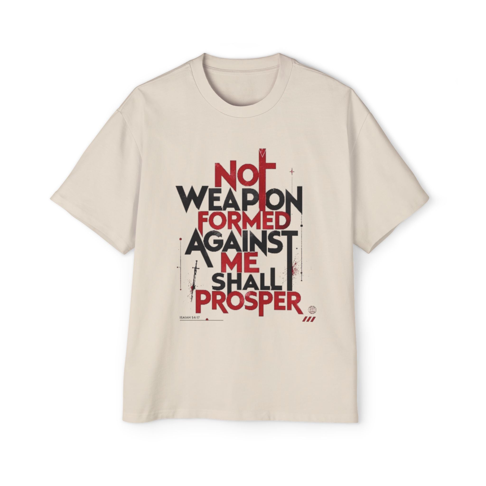 Faith Warrior T‑Shirt — “No Weapon Formed Against Me Shall Prosper” Inspirational Christian Tee