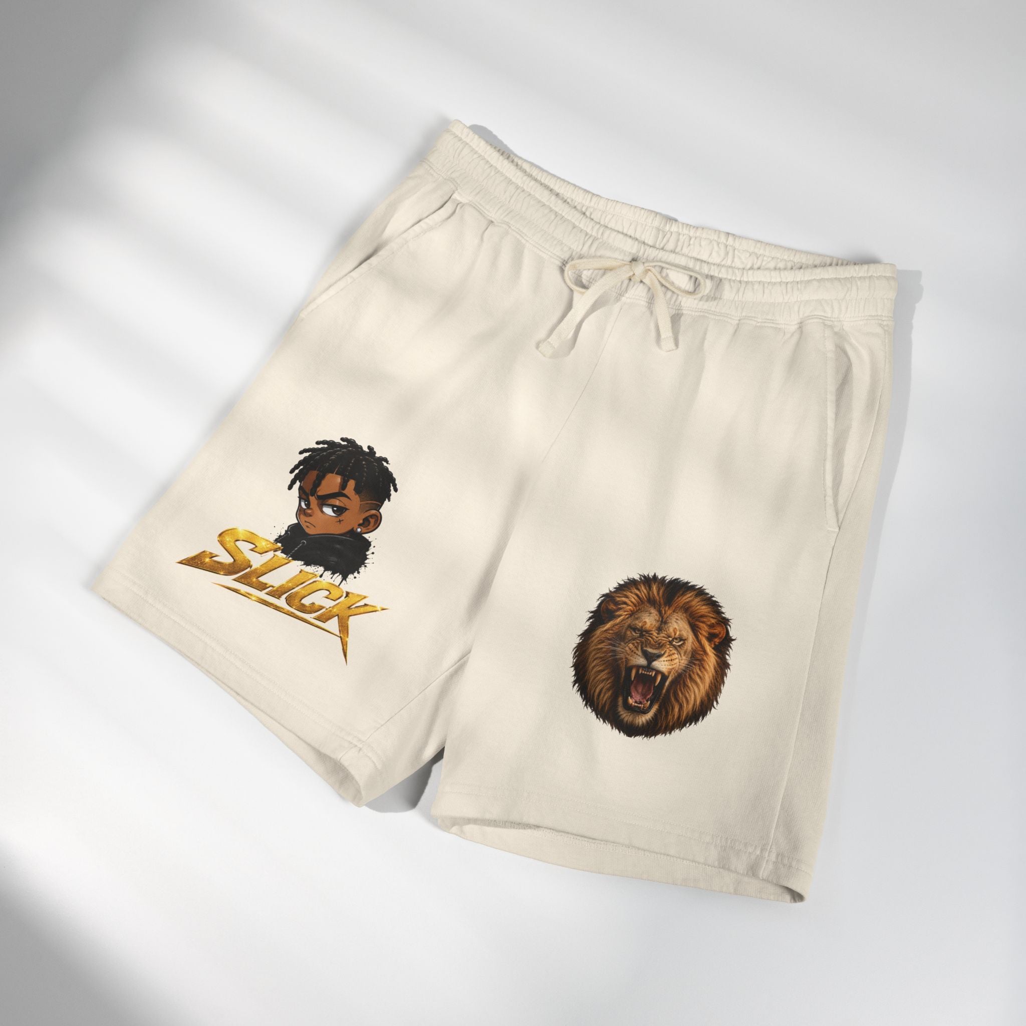 Lion & Slick Graphic Fleece Sweat Shorts