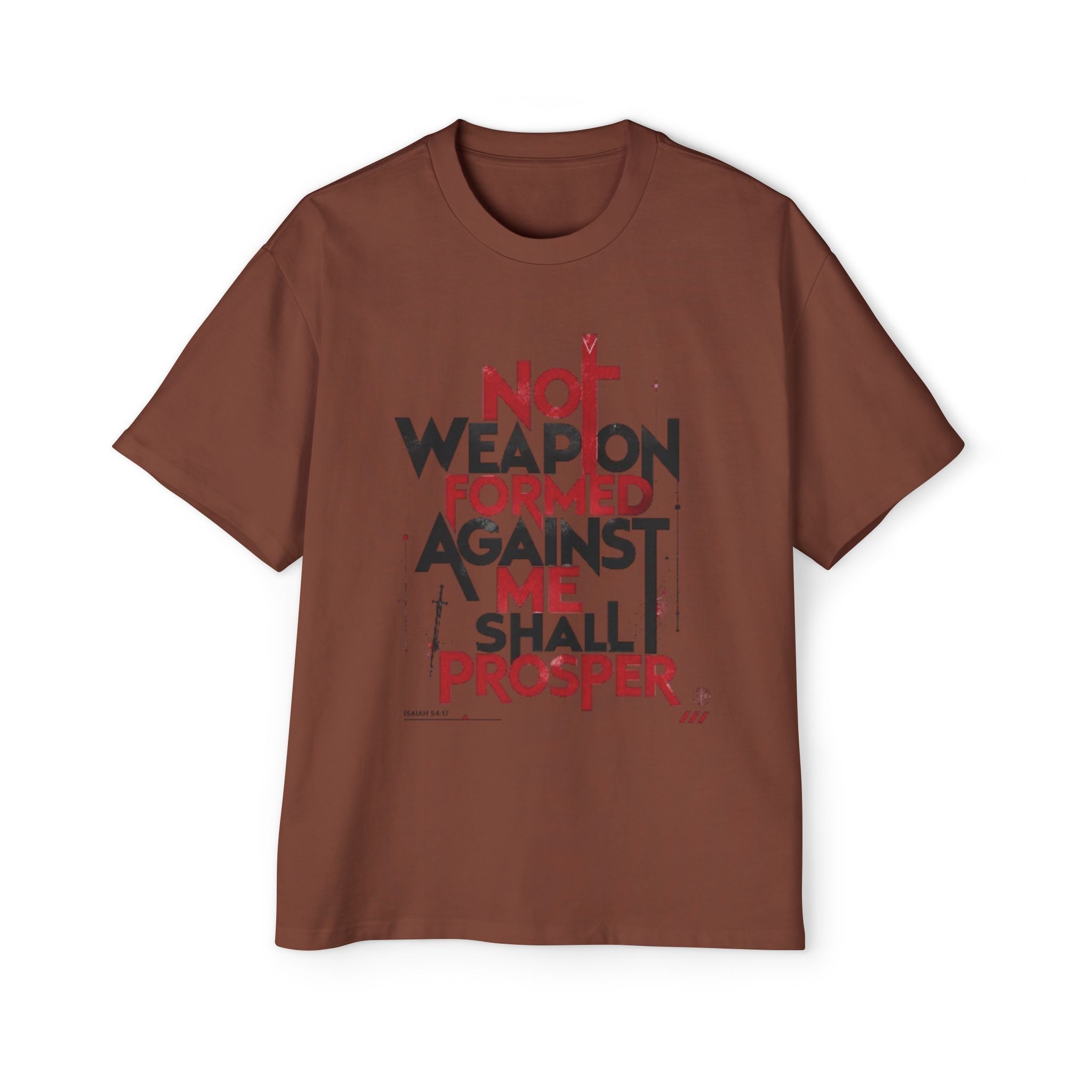 Faith Warrior T‑Shirt — “No Weapon Formed Against Me Shall Prosper” Inspirational Christian Tee