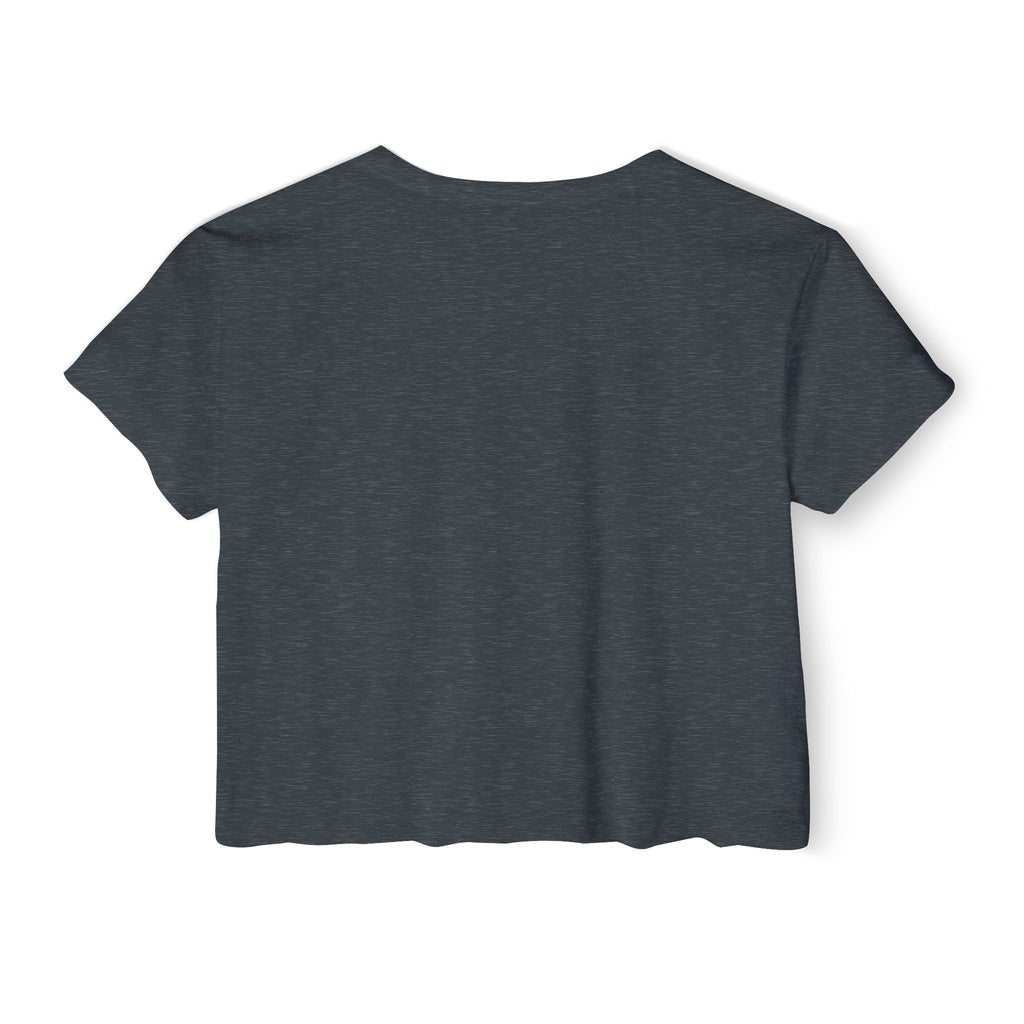 Crop Top — "I Reflect Your Vibe" Feminine Festival Graphic Tee