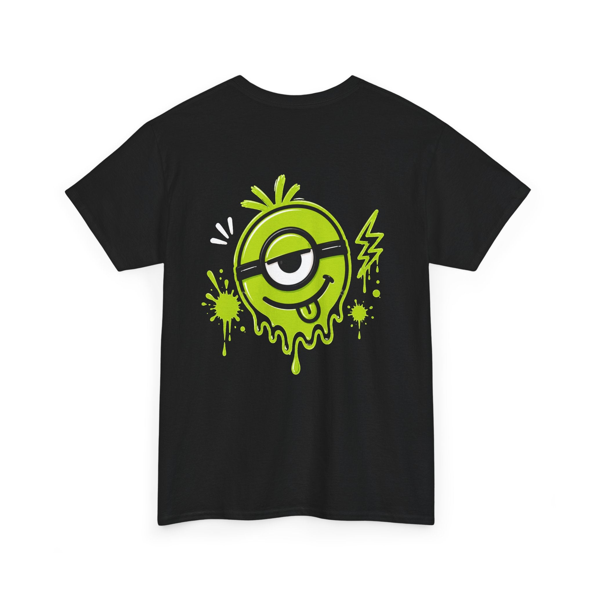 Juicy Graffiti Tee — Neon Green Street Art Graphic T-Shirt