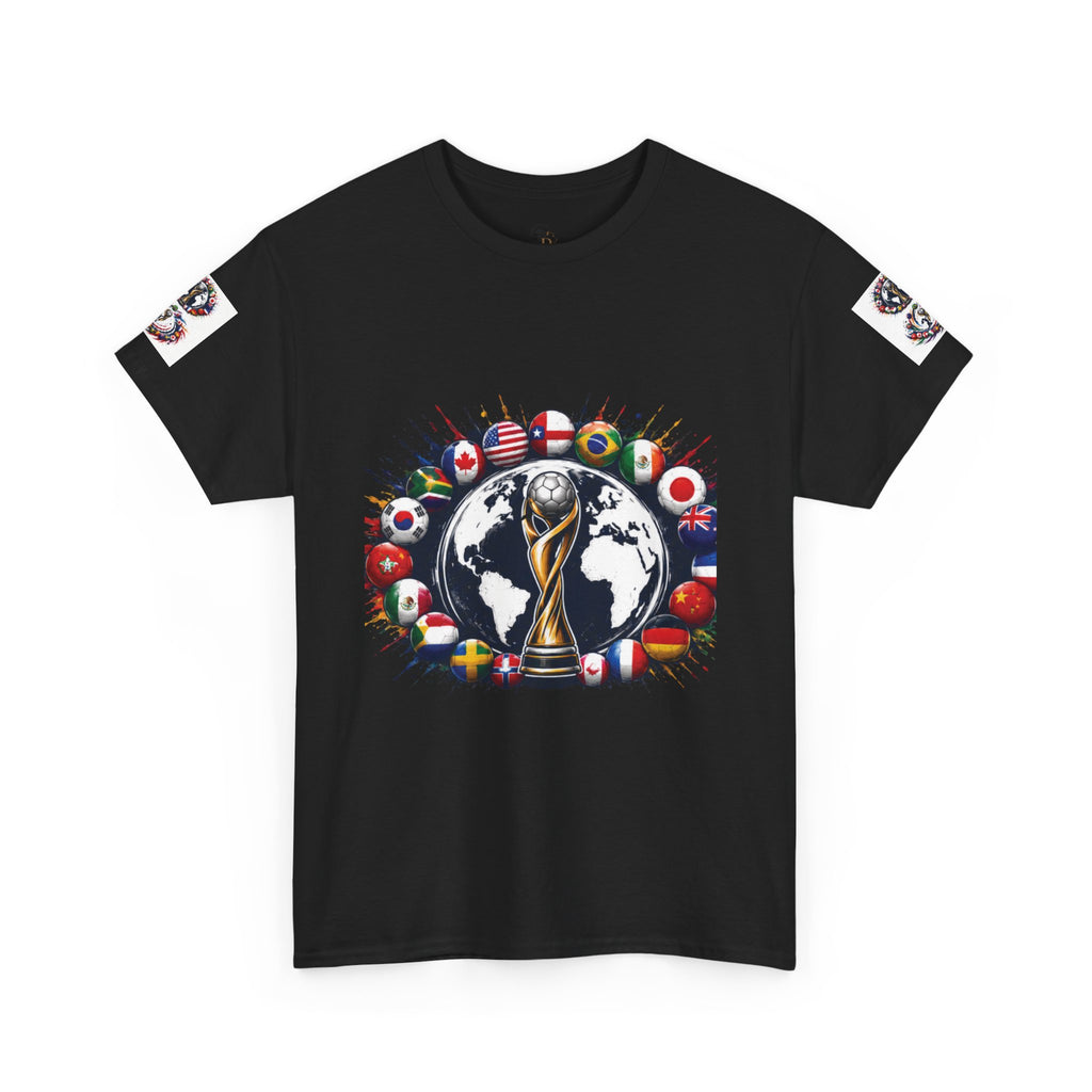 World Cup Trophy Tee — International Soccer Flags Graphic T-Shirt