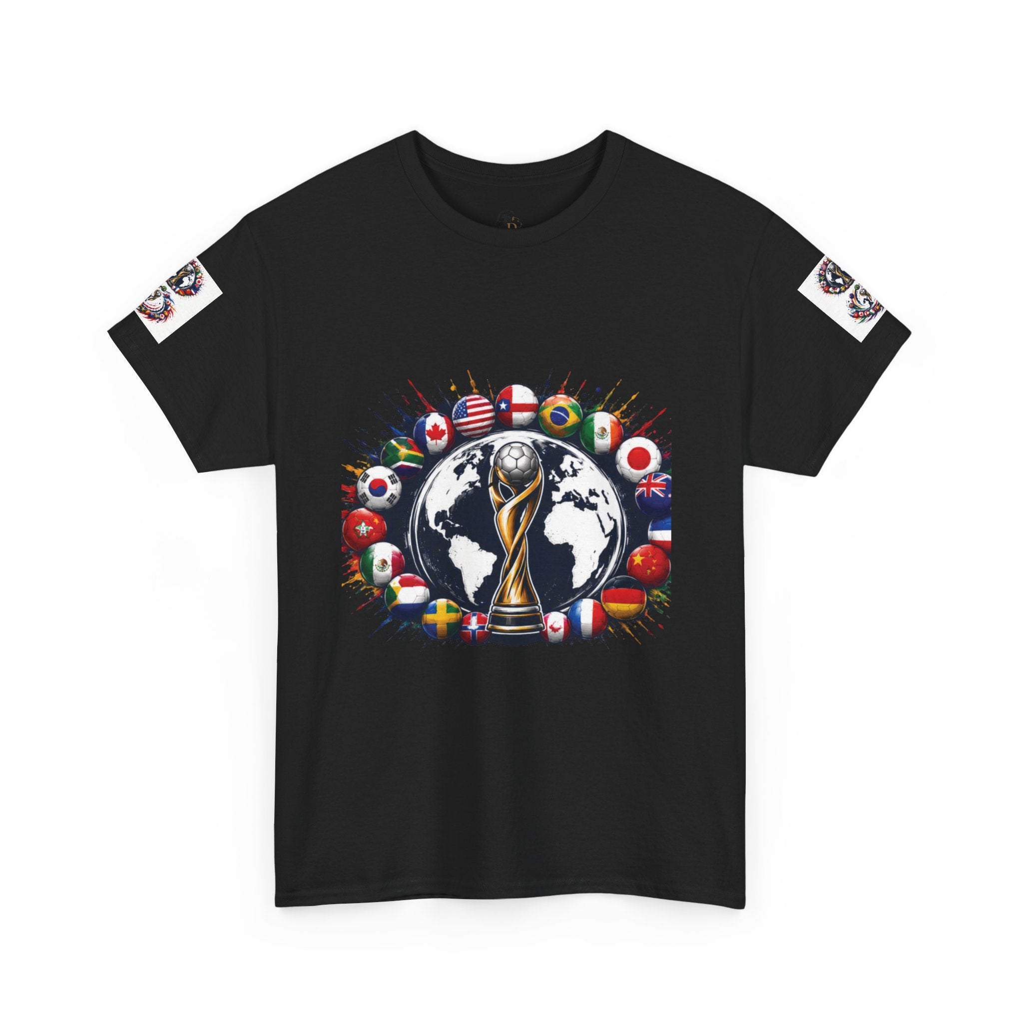 World Cup Trophy Tee — International Soccer Flags Graphic T-Shirt