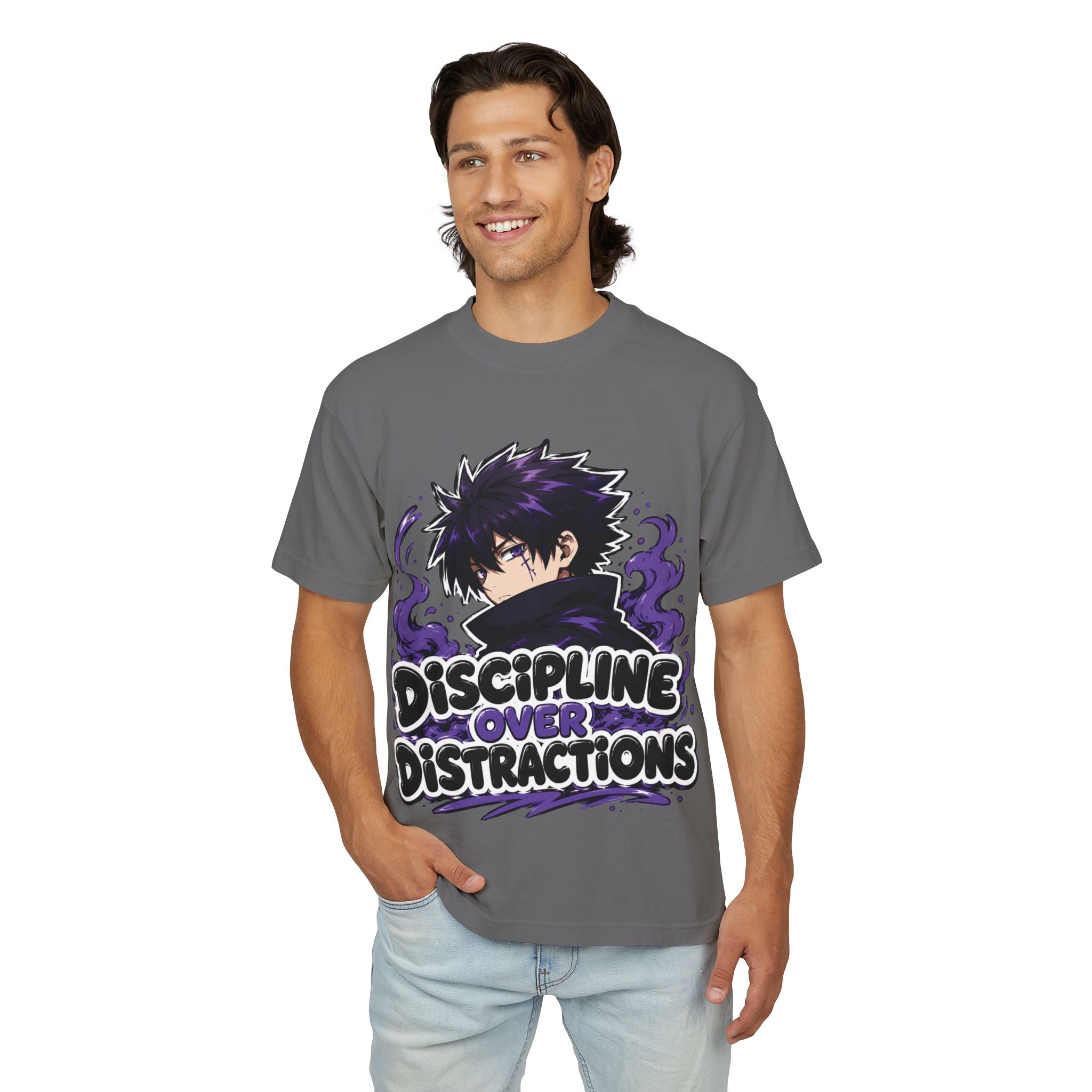Discipline Over Distractions Graphic Tee — ‘Unbreakable’ Anime-Inspired Streetwear