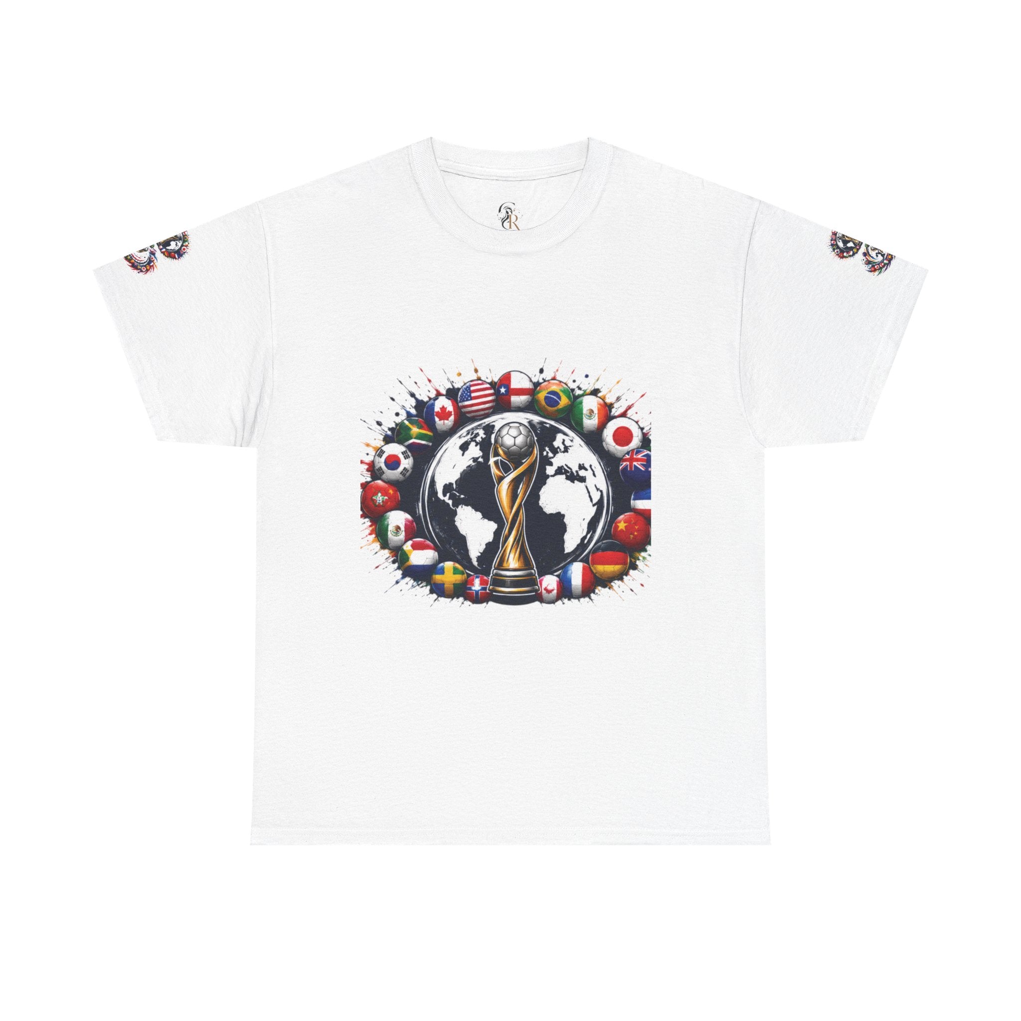World Cup Trophy Tee — International Soccer Flags Graphic T-Shirt