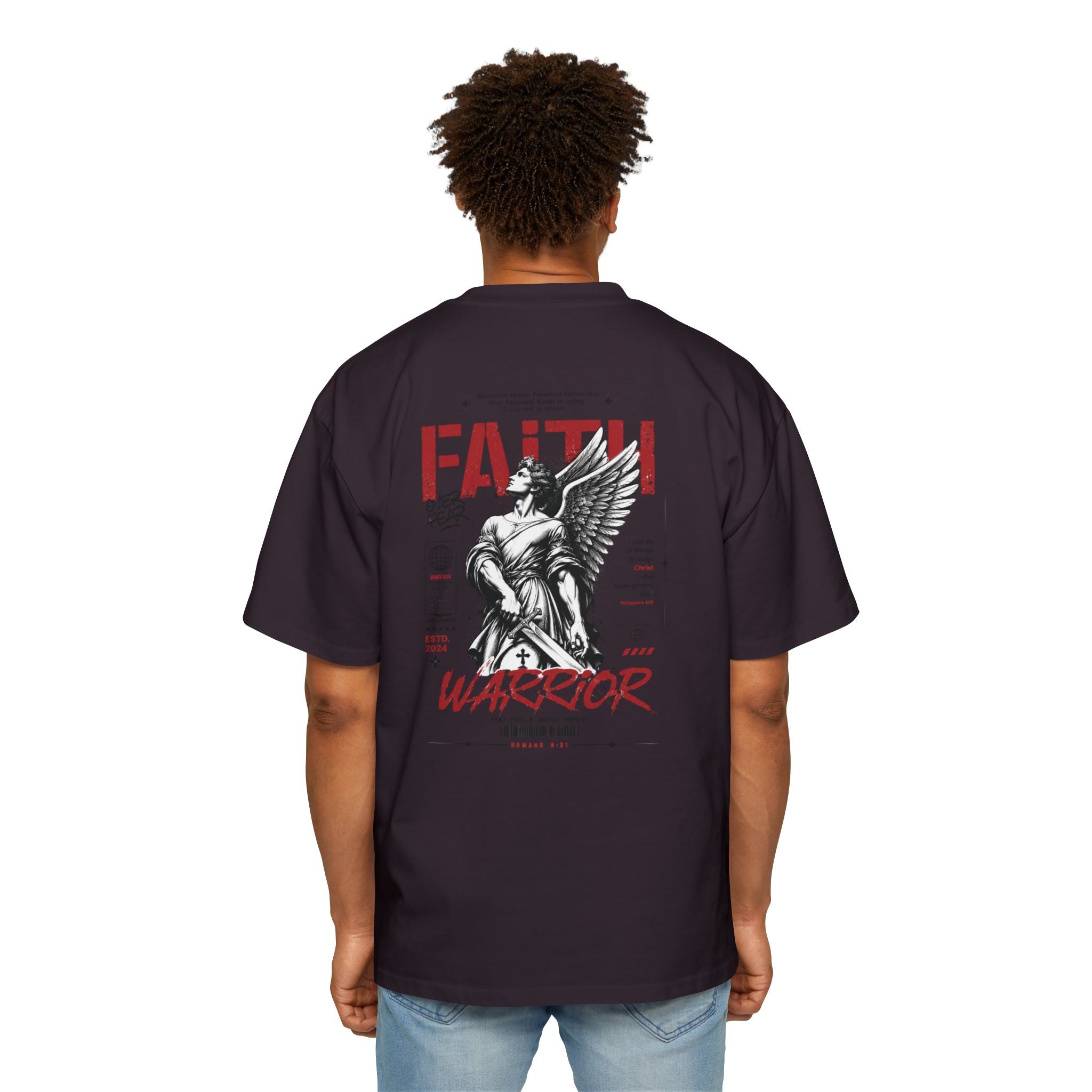 Faith Warrior T‑Shirt — “No Weapon Formed Against Me Shall Prosper” Inspirational Christian Tee