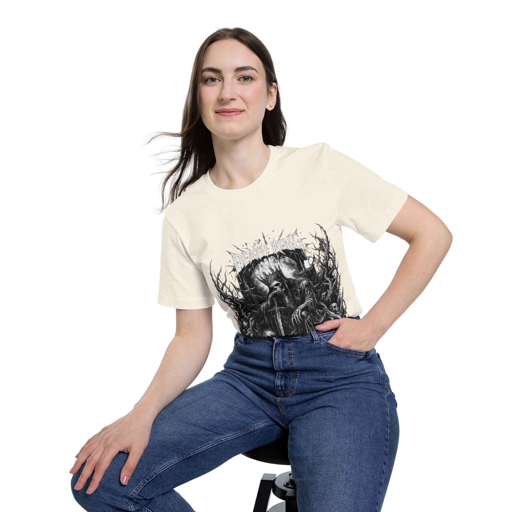 Grim Reaper Forest T-Shirt — Dark Skull Gothic Tee