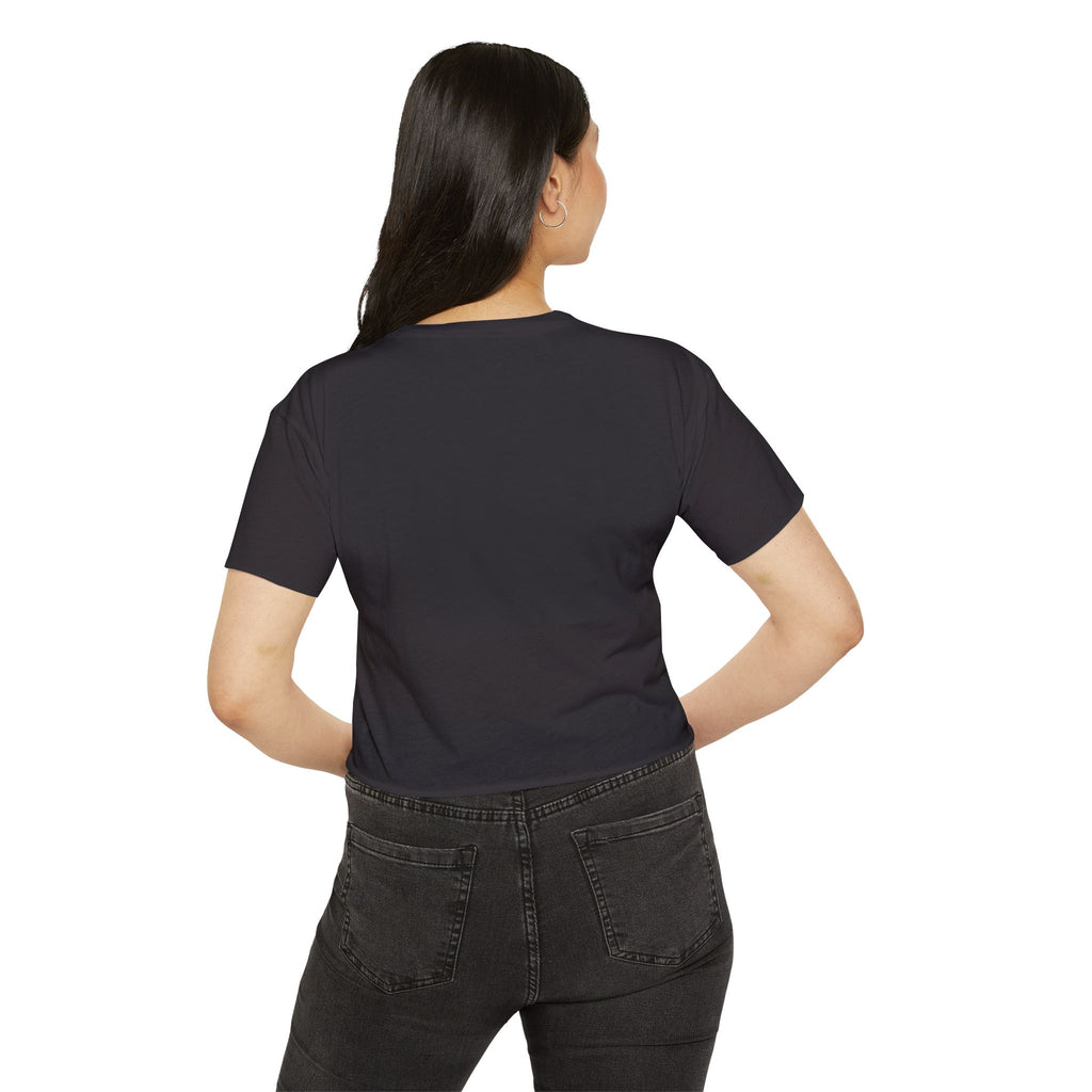 Crop Top — "I Reflect Your Vibe" Feminine Festival Graphic Tee