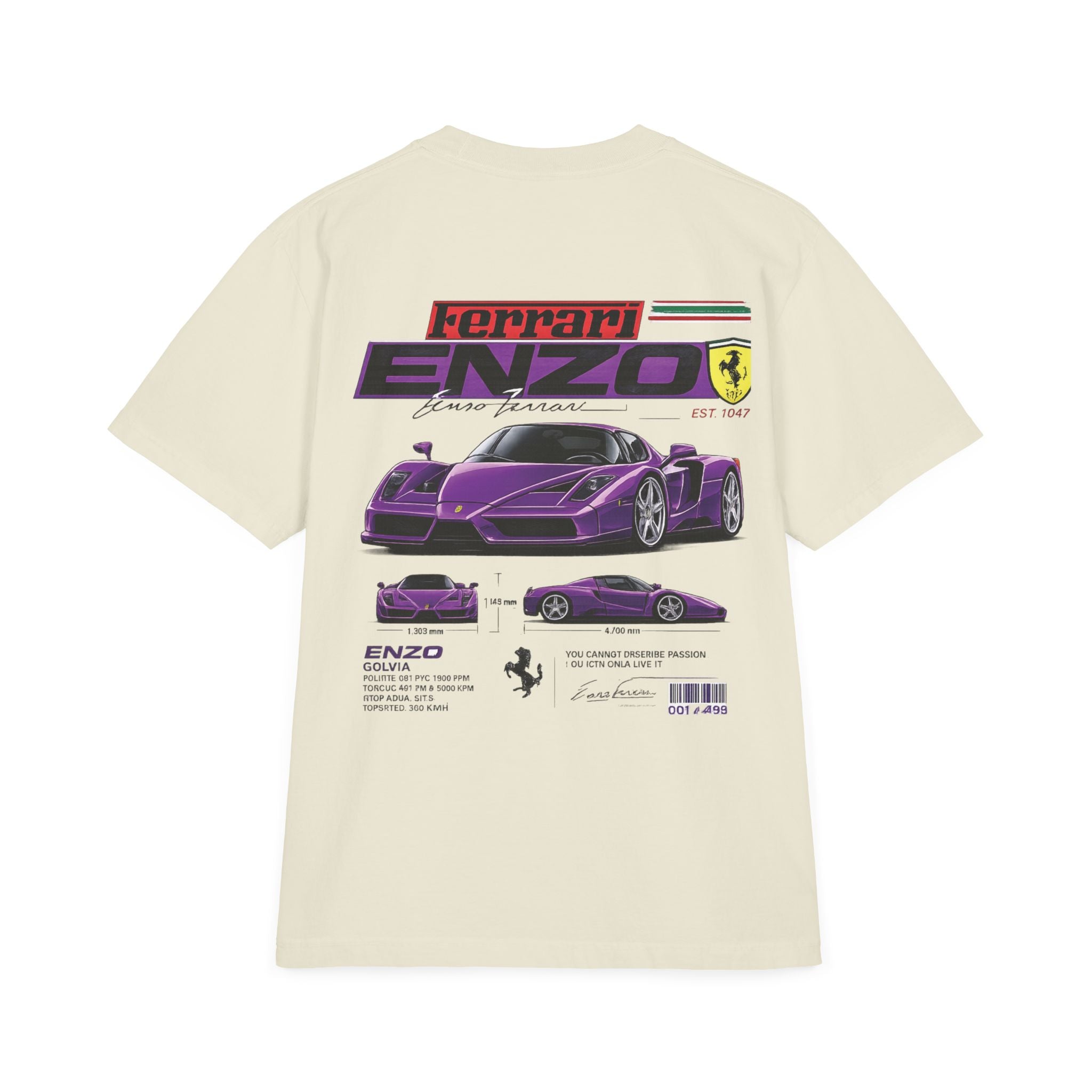 Graphic Tee — Purple Streetwear Car & Character Design