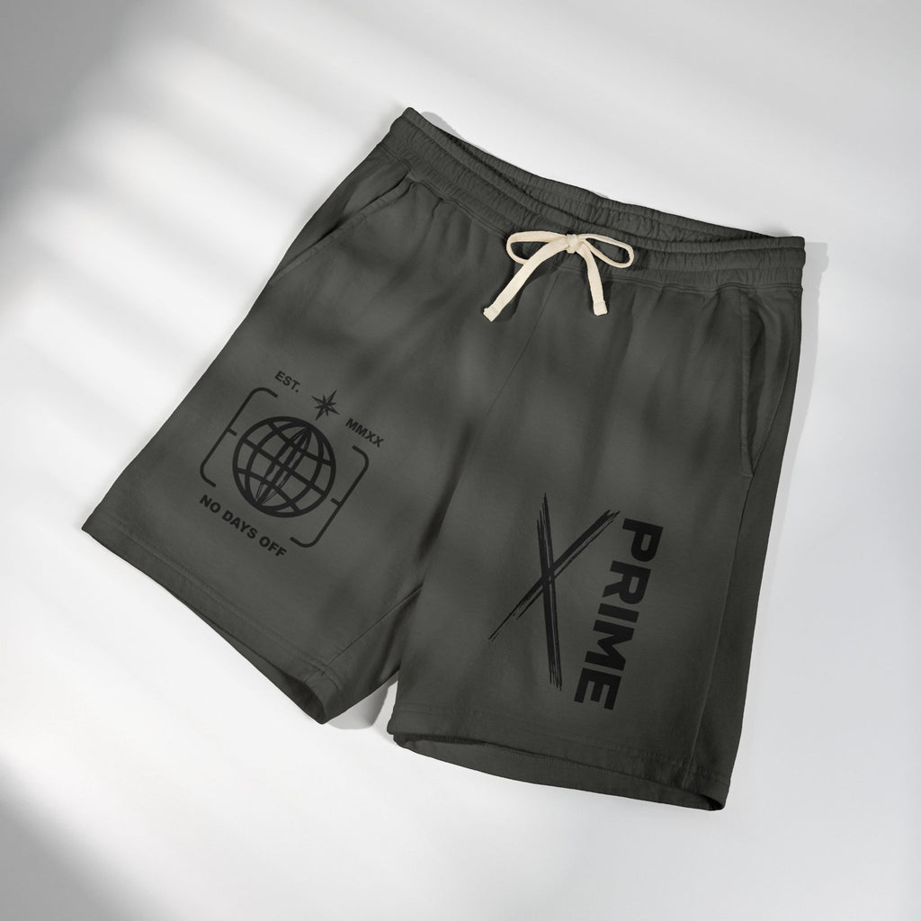 Sweat Shorts — 'Prime' Graphic Fleece Lounge Shorts