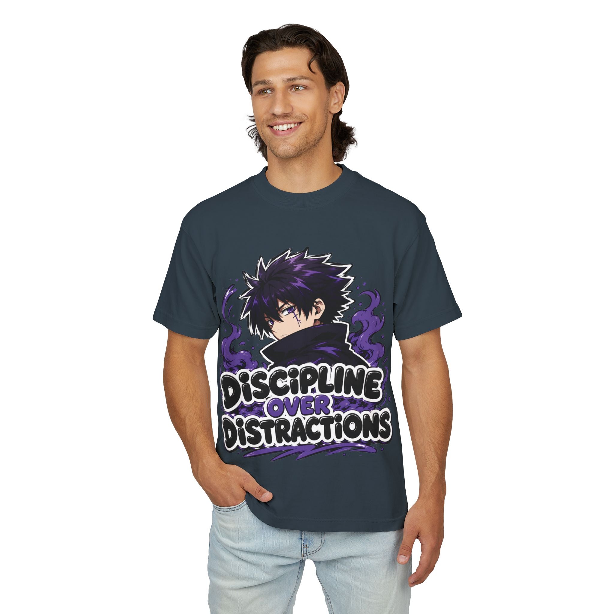 Discipline Over Distractions Graphic Tee — ‘Unbreakable’ Anime-Inspired Streetwear