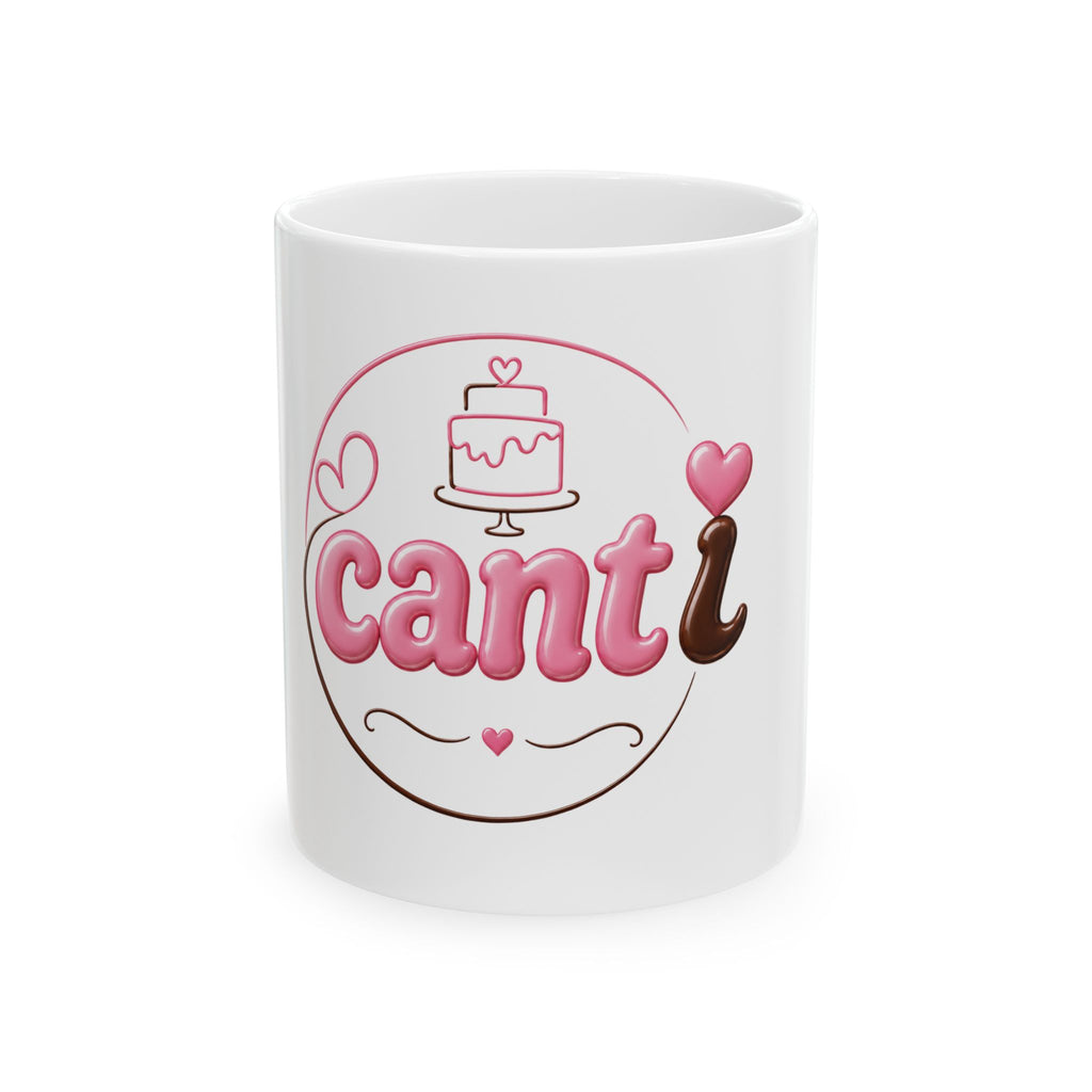 Canti Bakery Ceramic Mug — Cute Pink Cake Design (11oz & 15oz)