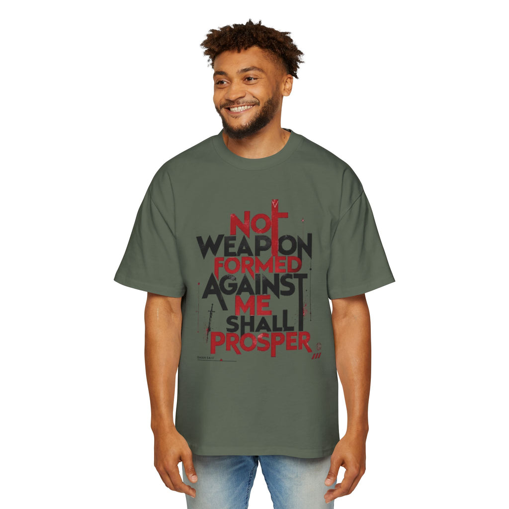Faith Warrior T‑Shirt — “No Weapon Formed Against Me Shall Prosper” Inspirational Christian Tee