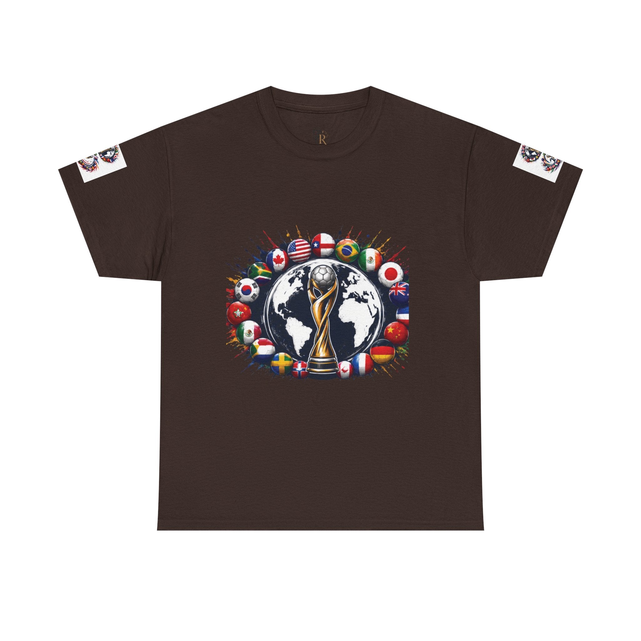 World Cup Trophy Tee — International Soccer Flags Graphic T-Shirt