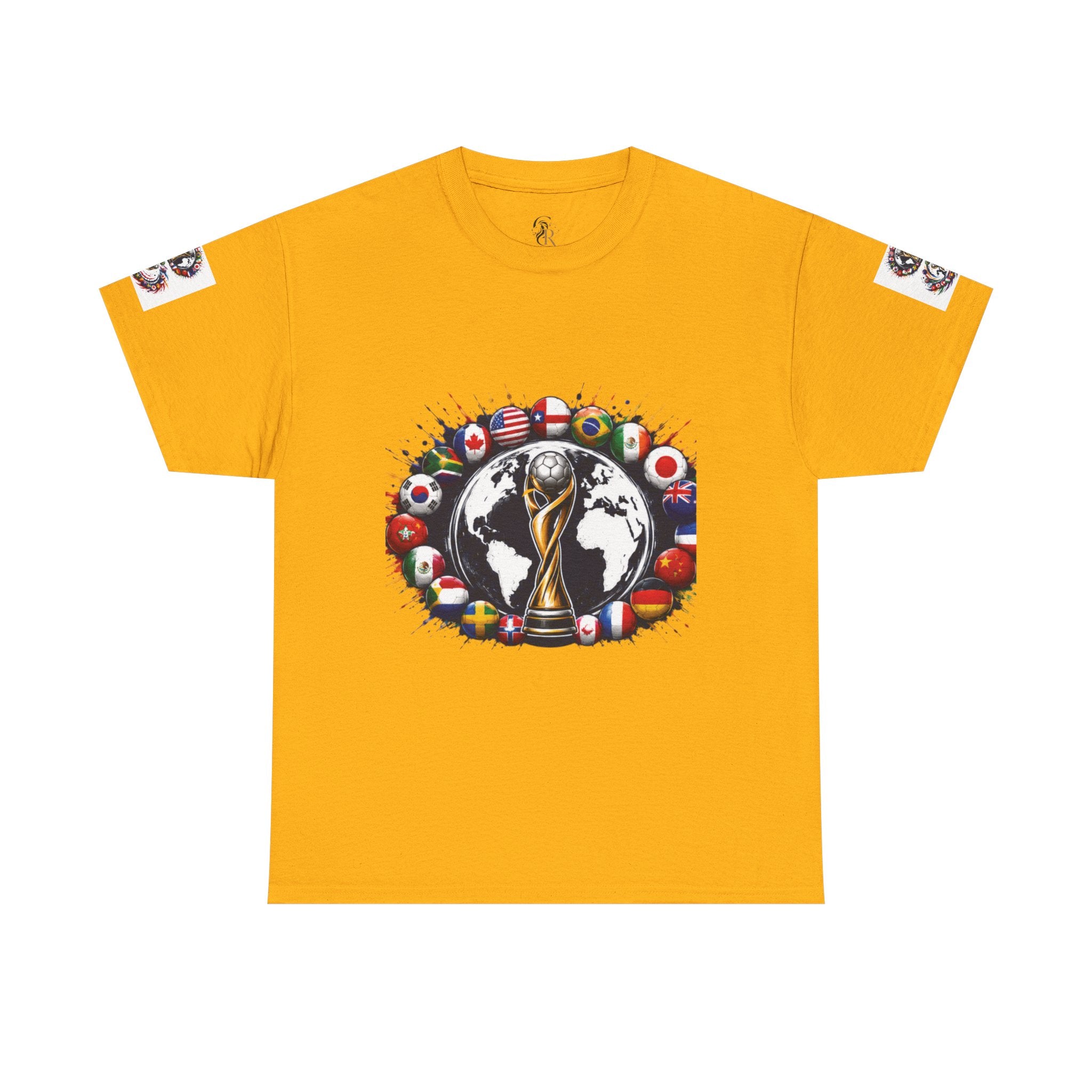 World Cup Trophy Tee — International Soccer Flags Graphic T-Shirt