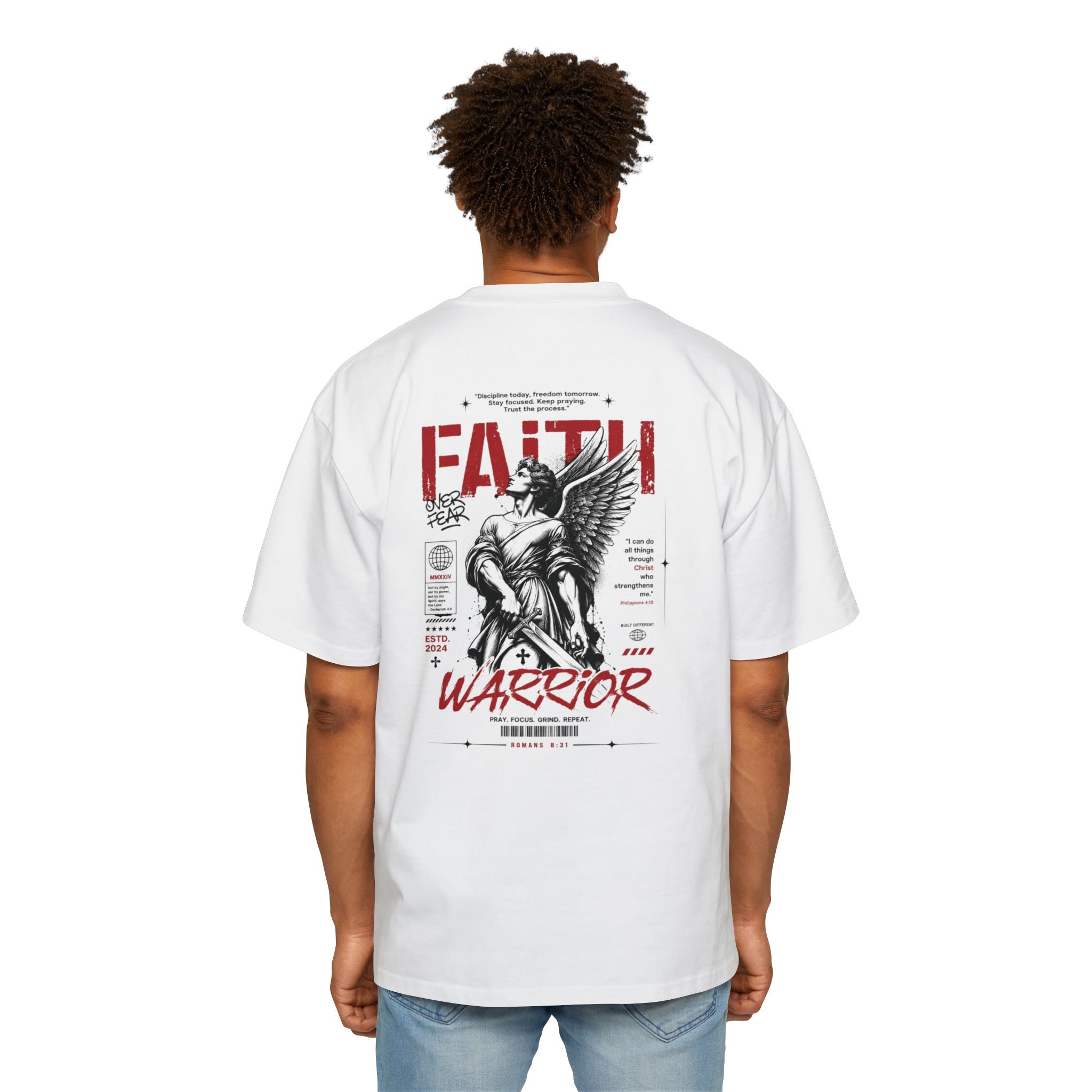 Faith Warrior T‑Shirt — “No Weapon Formed Against Me Shall Prosper” Inspirational Christian Tee